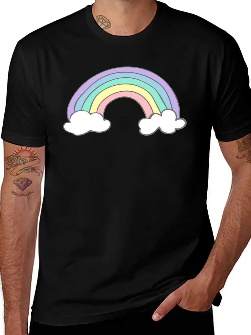 Rainbow Stylish Everyday T-Shirt – Unisex Basic Cotton Tee