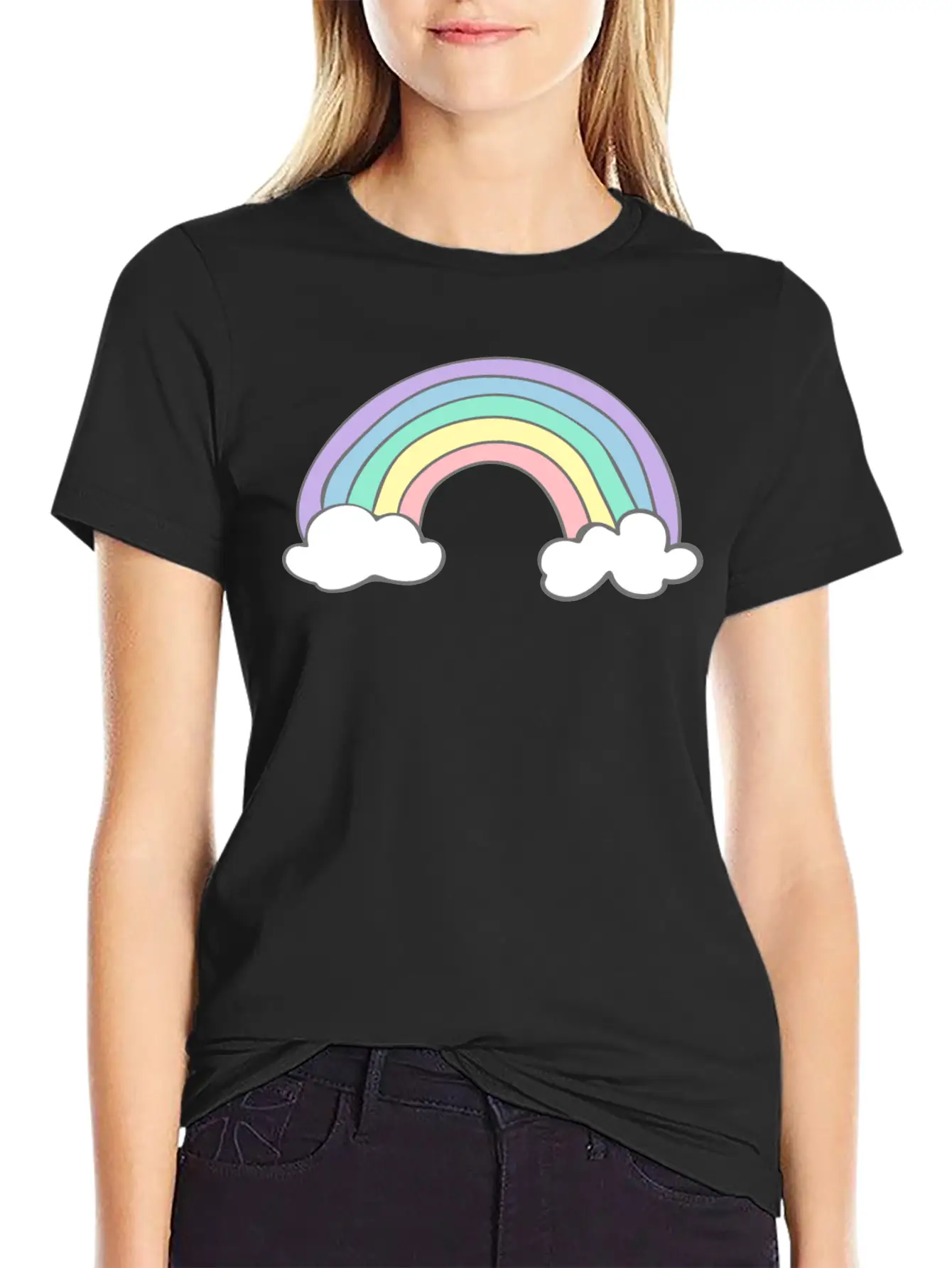Rainbow Stylish Everyday T-Shirt – Unisex Basic Cotton Tee