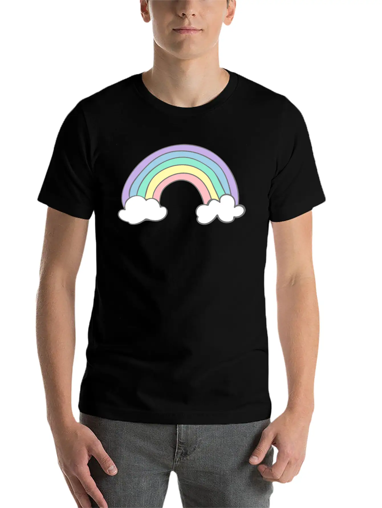 Rainbow Stylish Everyday T-Shirt – Unisex Basic Cotton Tee