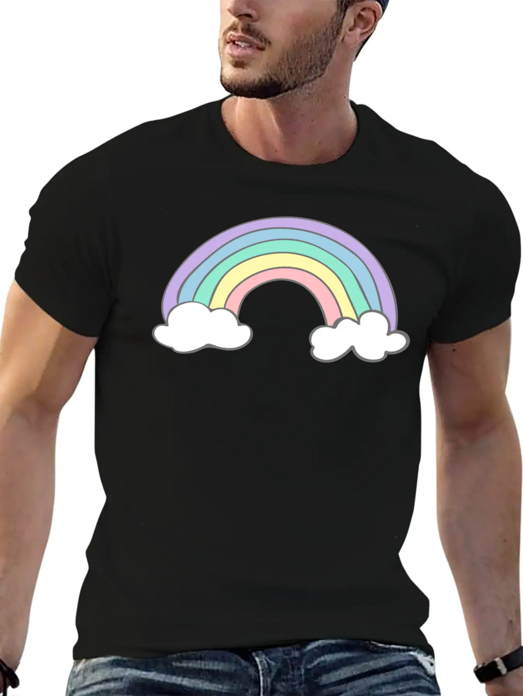 Rainbow Stylish Everyday T-Shirt – Unisex Basic Cotton Tee