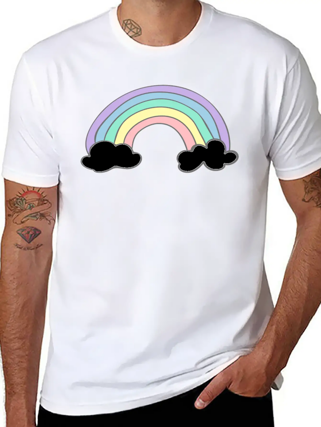 Rainbow Stylish Everyday T-Shirt – Unisex Basic Cotton Tee