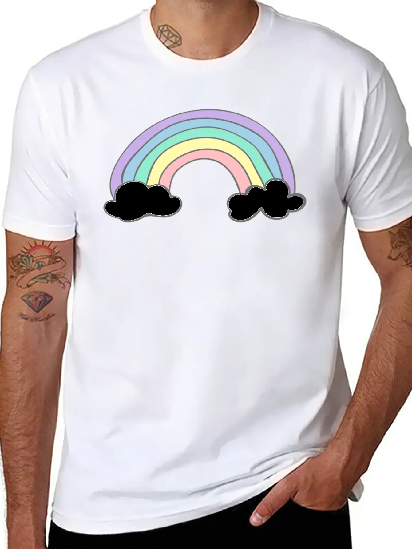 Rainbow Stylish Everyday T-Shirt – Unisex Basic Cotton Tee