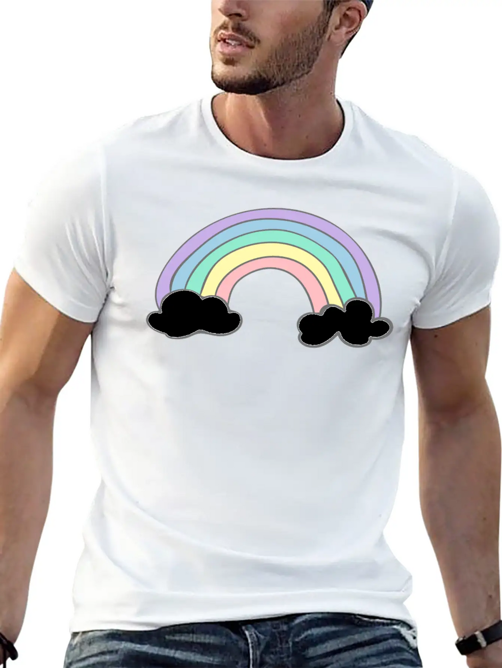Rainbow Stylish Everyday T-Shirt – Unisex Basic Cotton Tee
