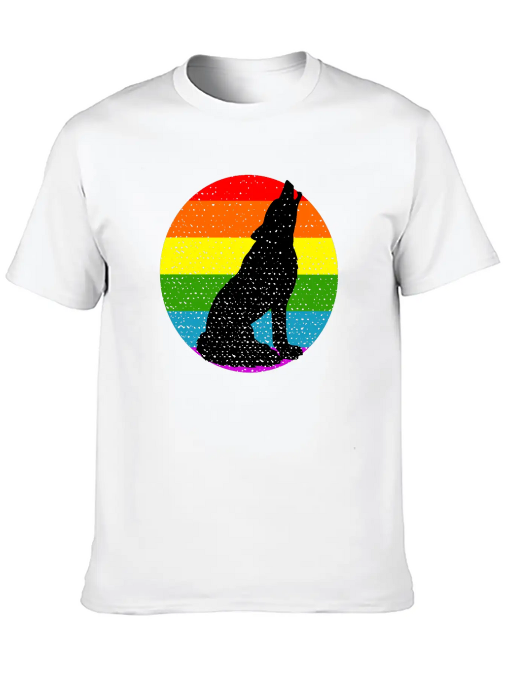 Rainbow Wolf Classic Cotton Tee – Unisex Comfort For Any Season