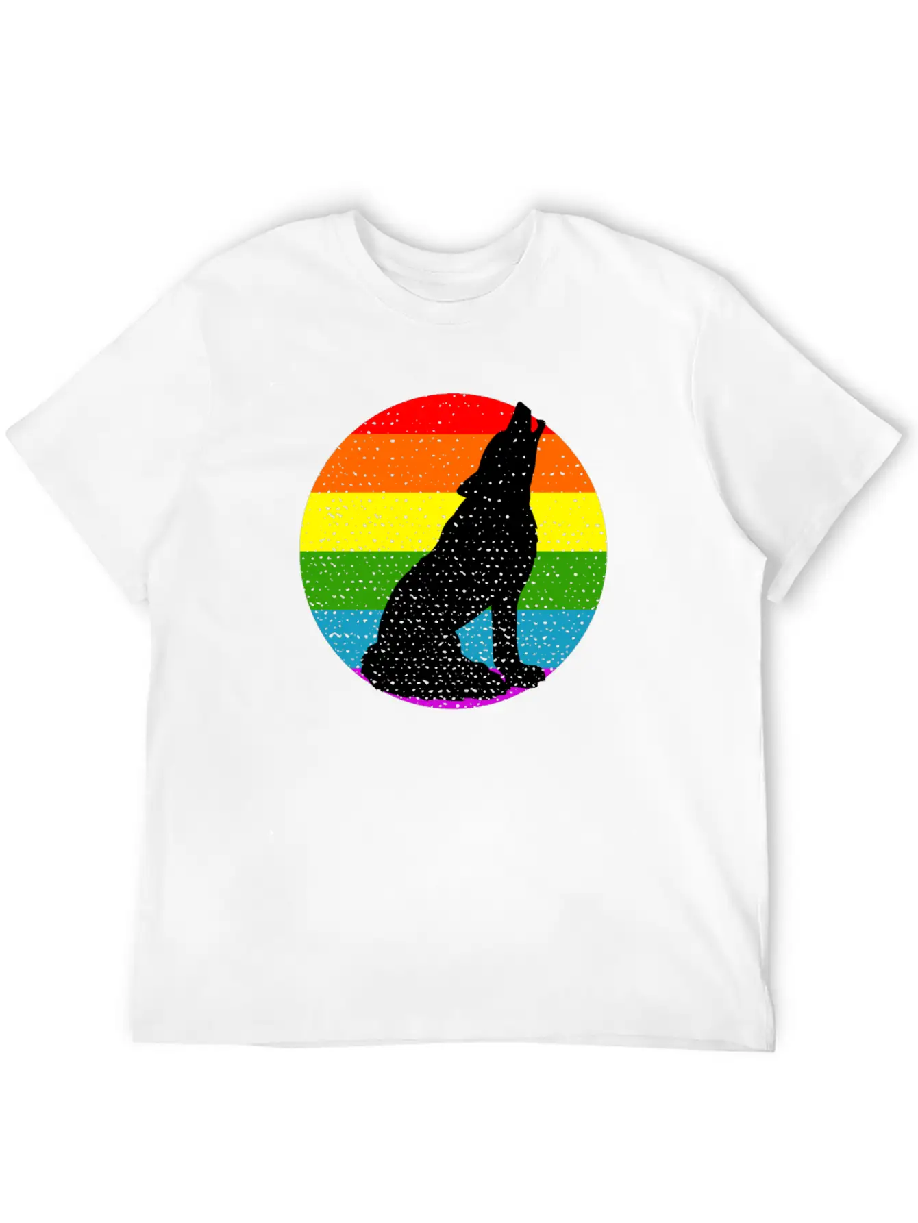 Rainbow Wolf Classic Cotton Tee – Unisex Comfort For Any Season