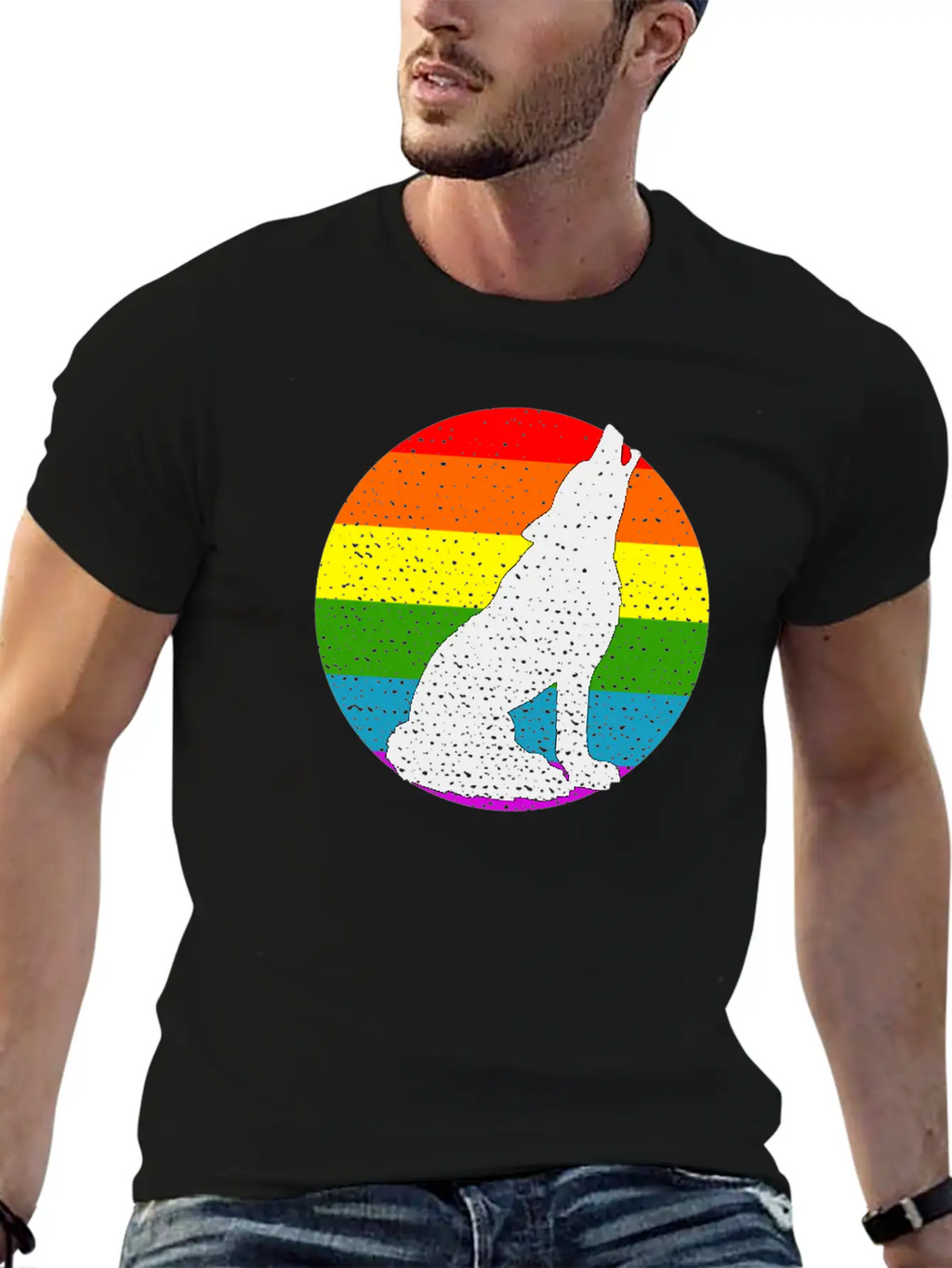 Rainbow Wolf Relaxed Everyday Tee – Lightweight And Durable Cotton