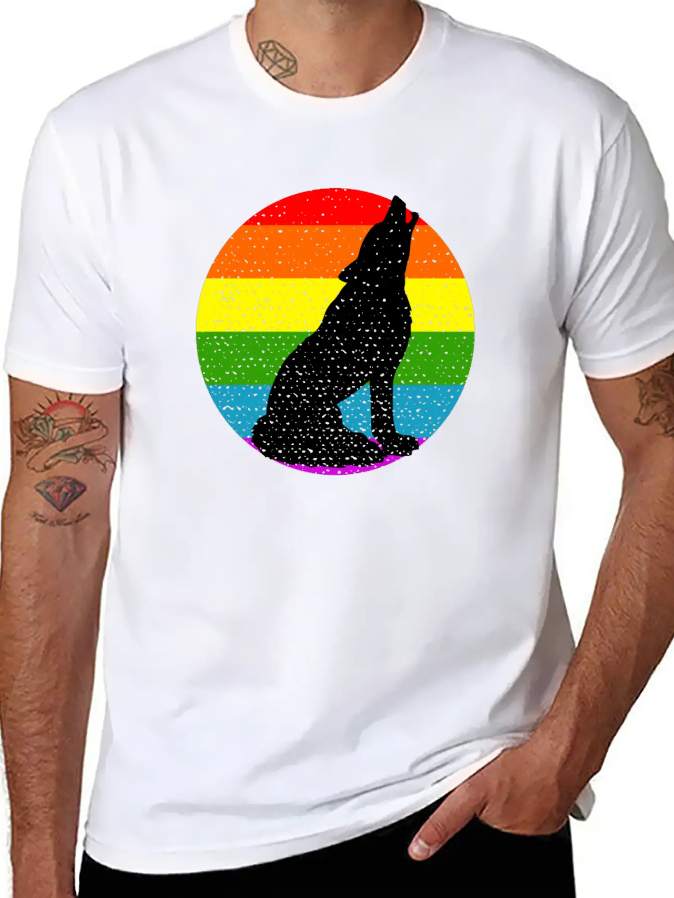 Rainbow Wolf Relaxed Everyday Tee – Lightweight And Durable Cotton