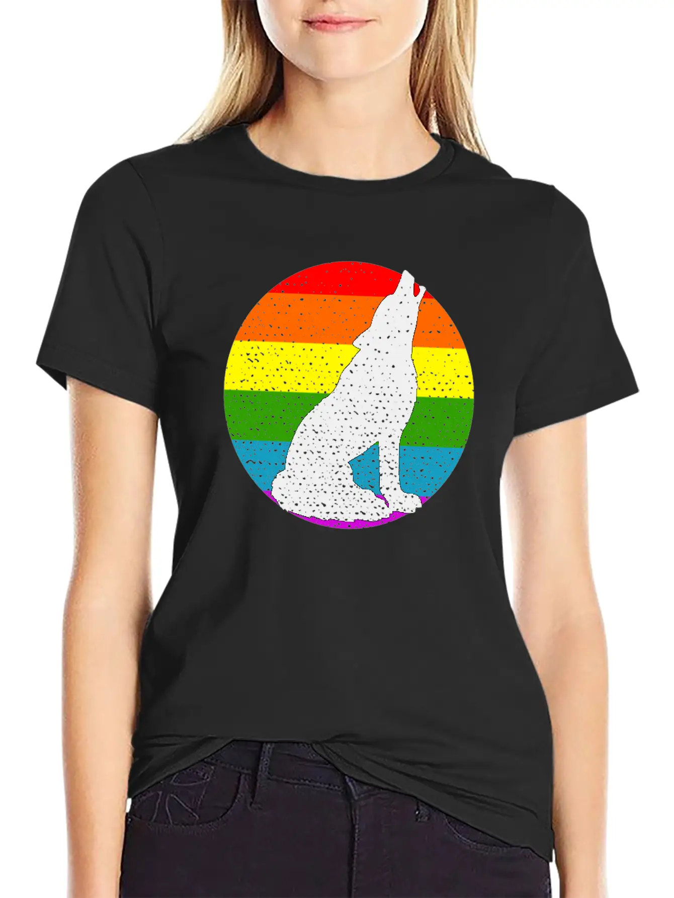 Rainbow Wolf Relaxed Everyday Tee – Lightweight And Durable Cotton