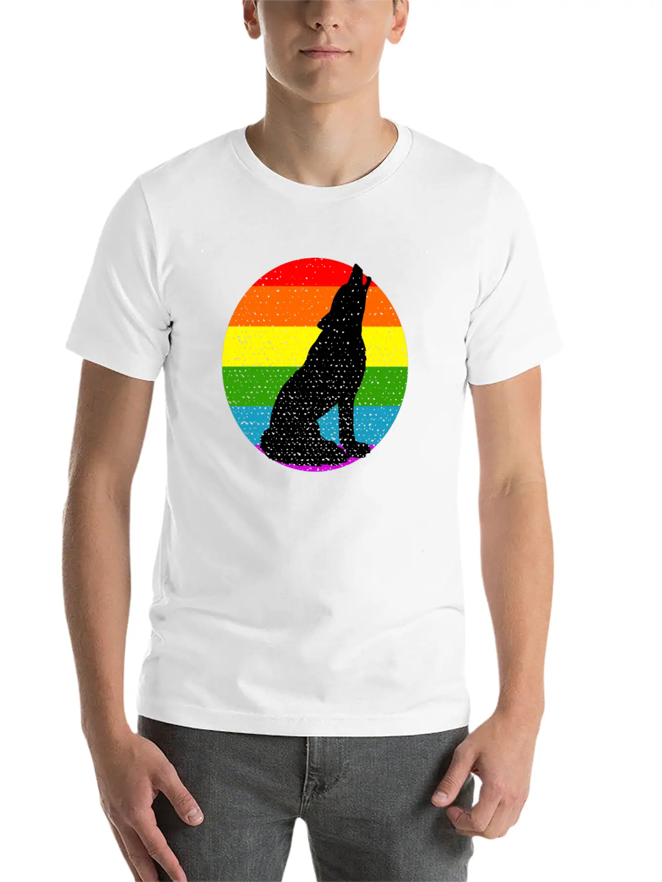 Rainbow Wolf Relaxed Everyday Tee – Lightweight And Durable Cotton