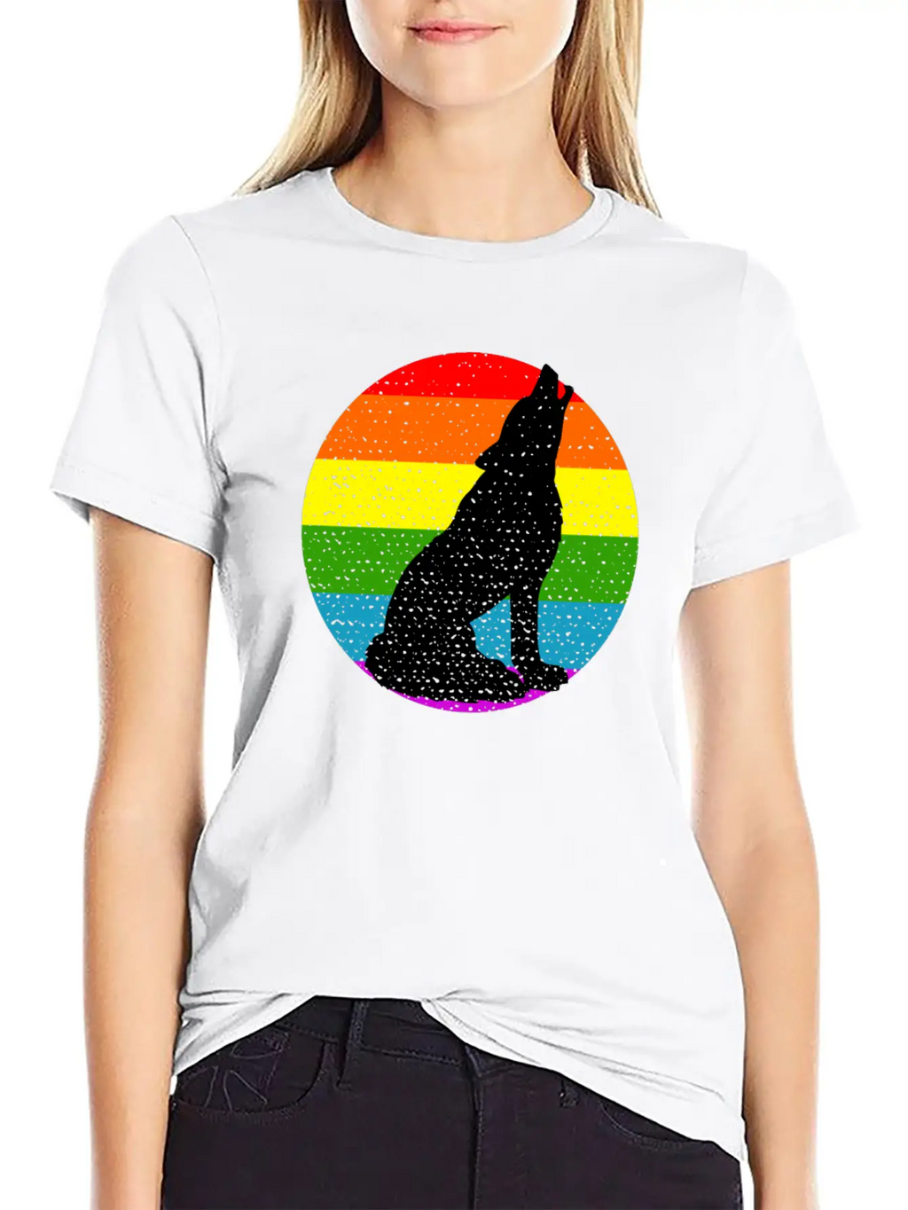 Rainbow Wolf Relaxed Everyday Tee – Lightweight And Durable Cotton