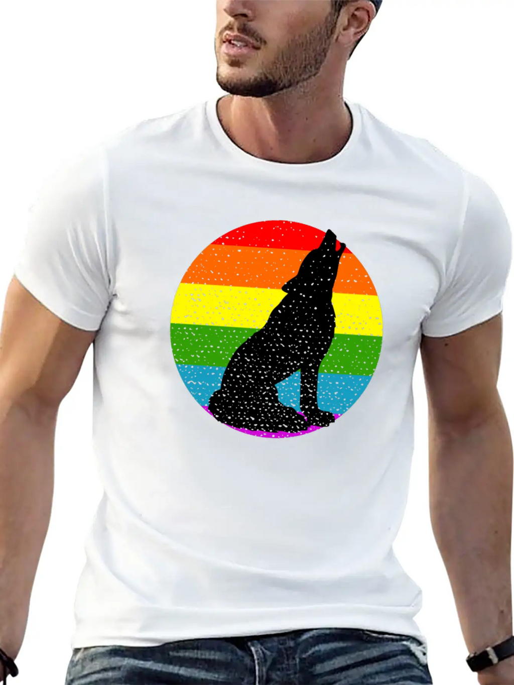 Rainbow Wolf Relaxed Everyday Tee – Lightweight And Durable Cotton