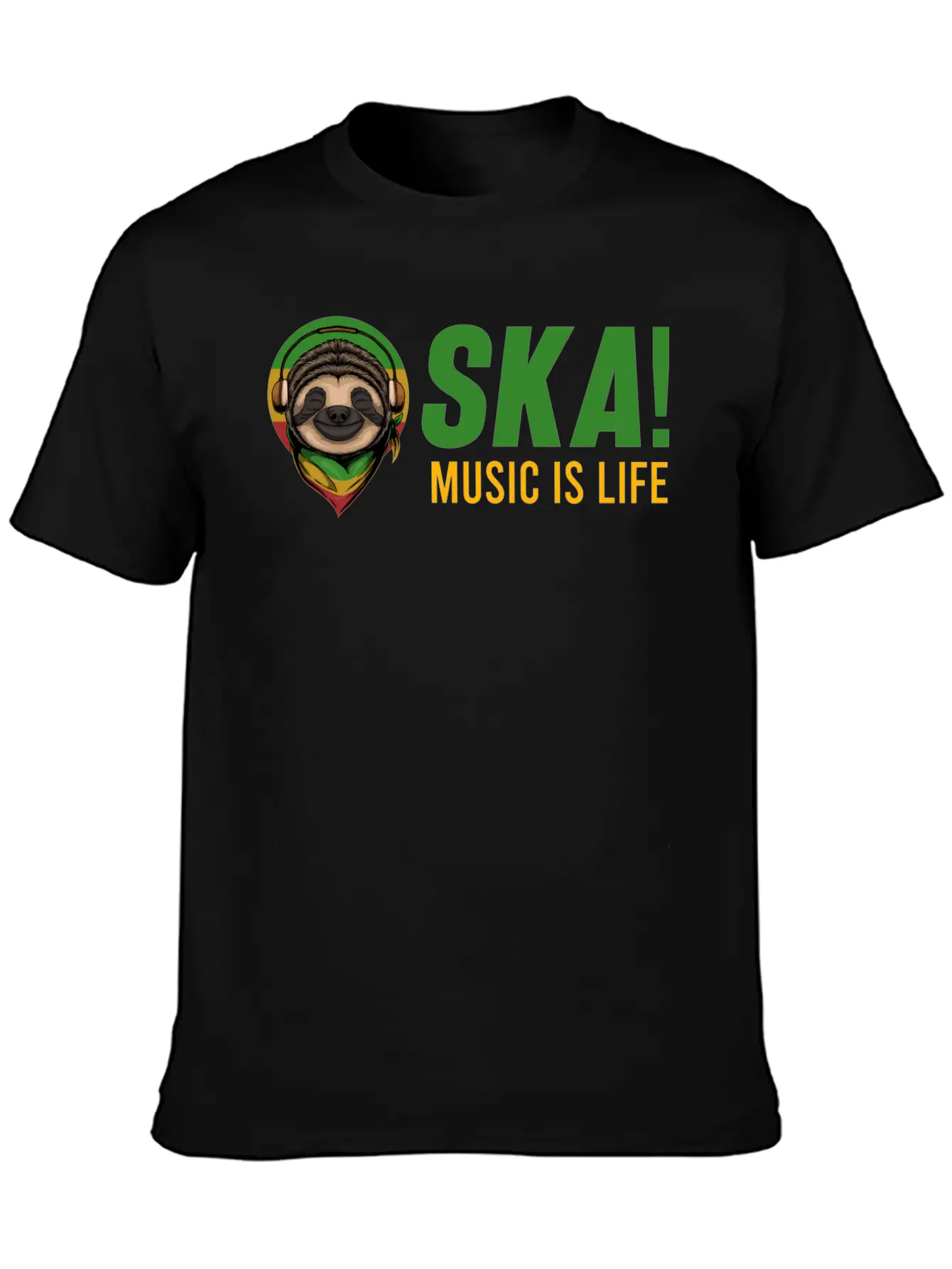 Rasta SKA! Music Is Life Jamaica Festival Reggae S Stylish Everyday T-Shirt – Unisex Basic Cotton Tee