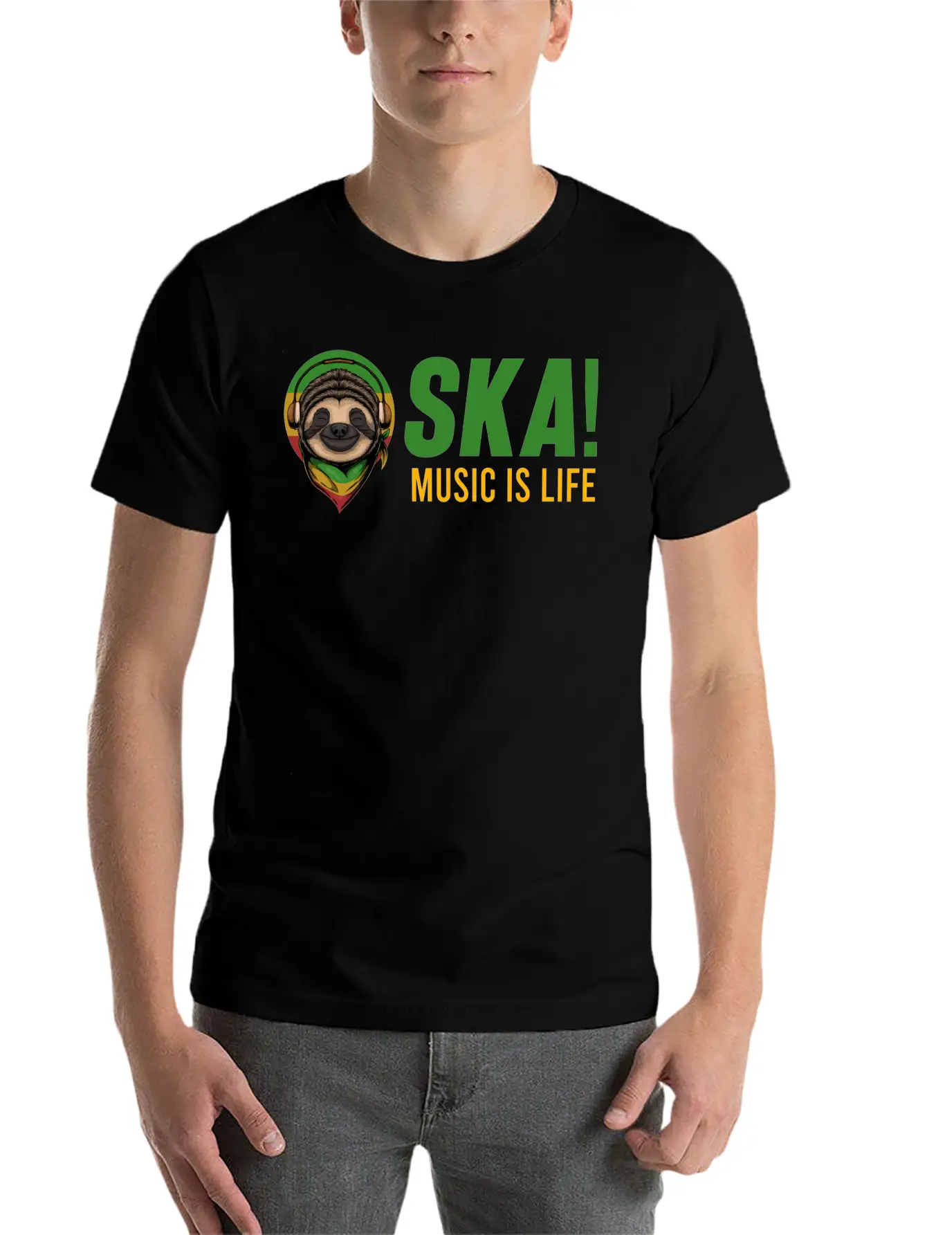 Rasta SKA! Music Is Life Jamaica Festival Reggae S Stylish Everyday T-Shirt – Unisex Basic Cotton Tee