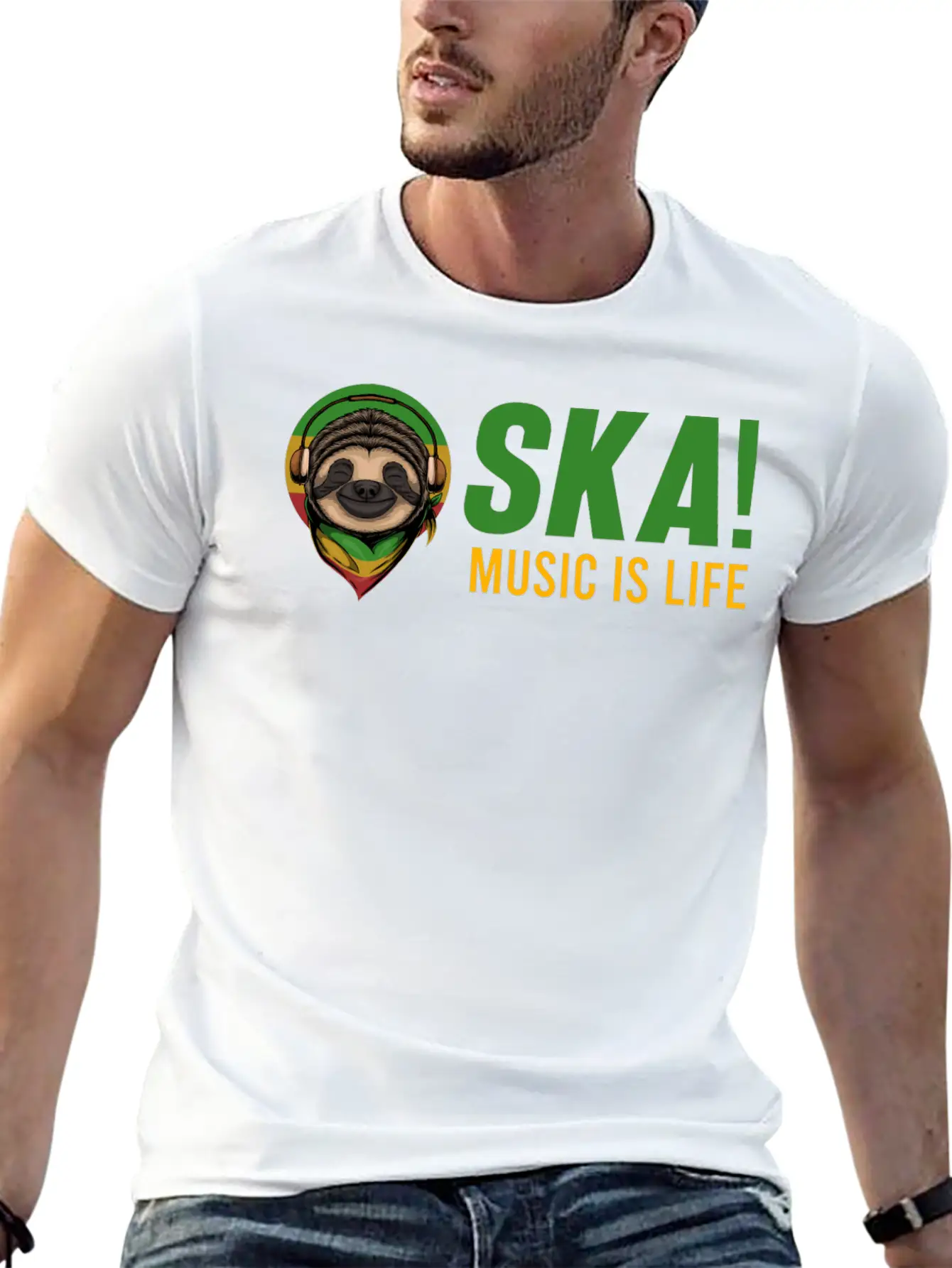 Rasta SKA! Music Is Life Jamaica Festival Reggae S Stylish Everyday T-Shirt – Unisex Basic Cotton Tee