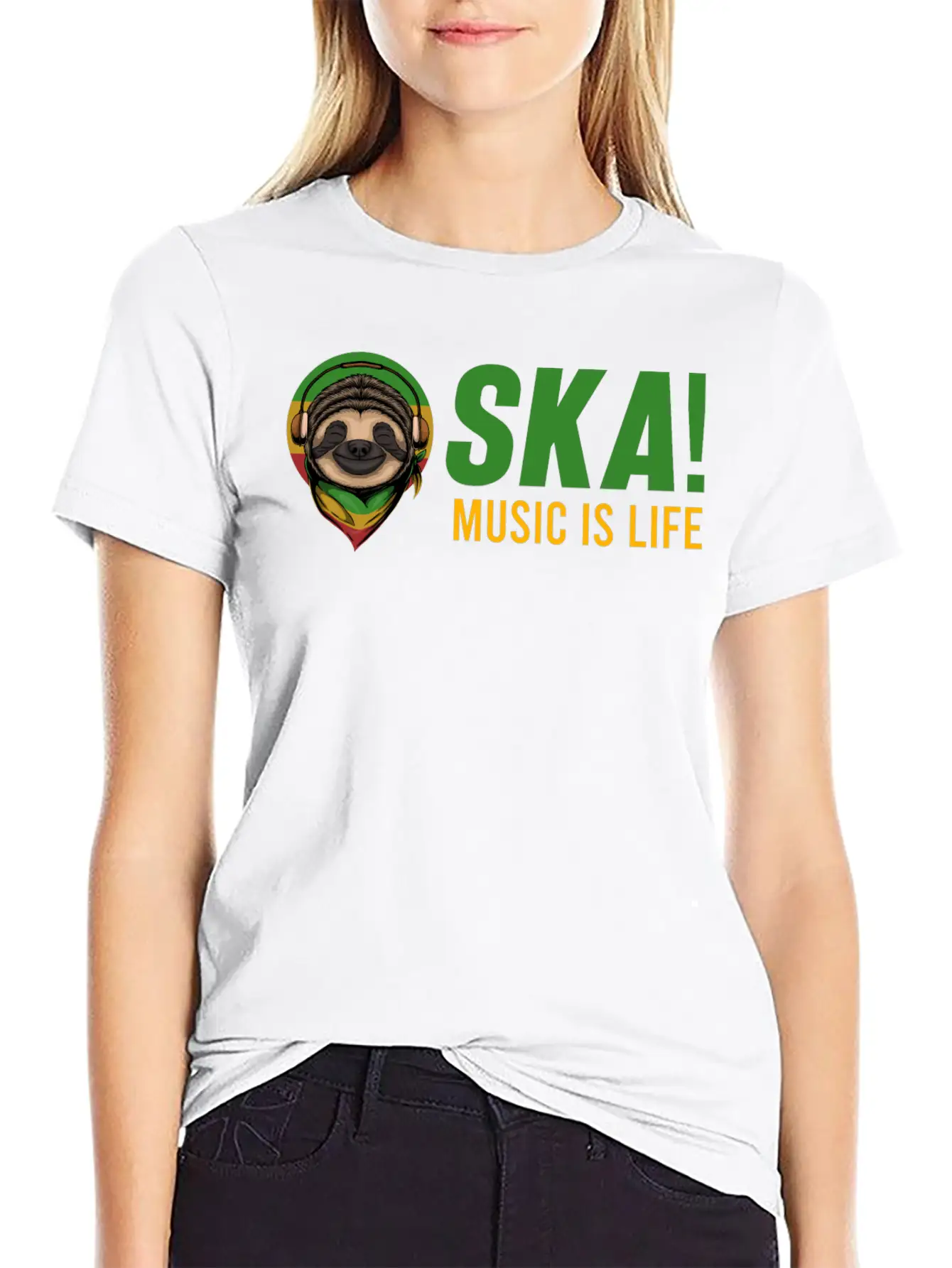 Rasta SKA! Music Is Life Jamaica Festival Reggae S Stylish Everyday T-Shirt – Unisex Basic Cotton Tee