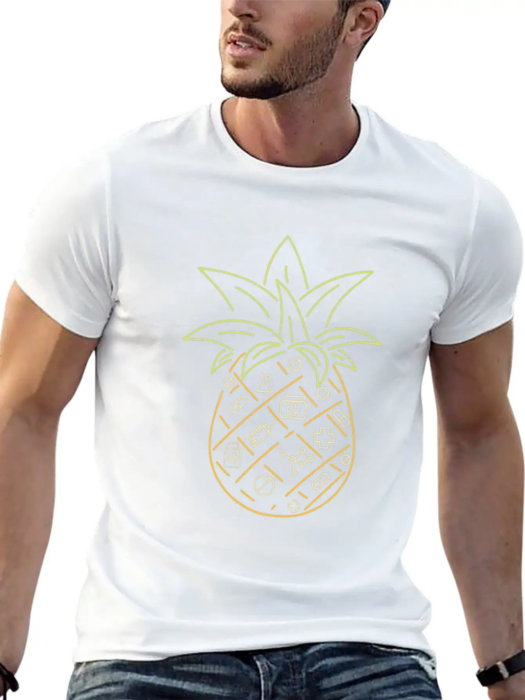 Raster 45881 Merch By Amazon Standard 01Aloha Pine Stylish Everyday T-Shirt – Unisex Basic Cotton Tee