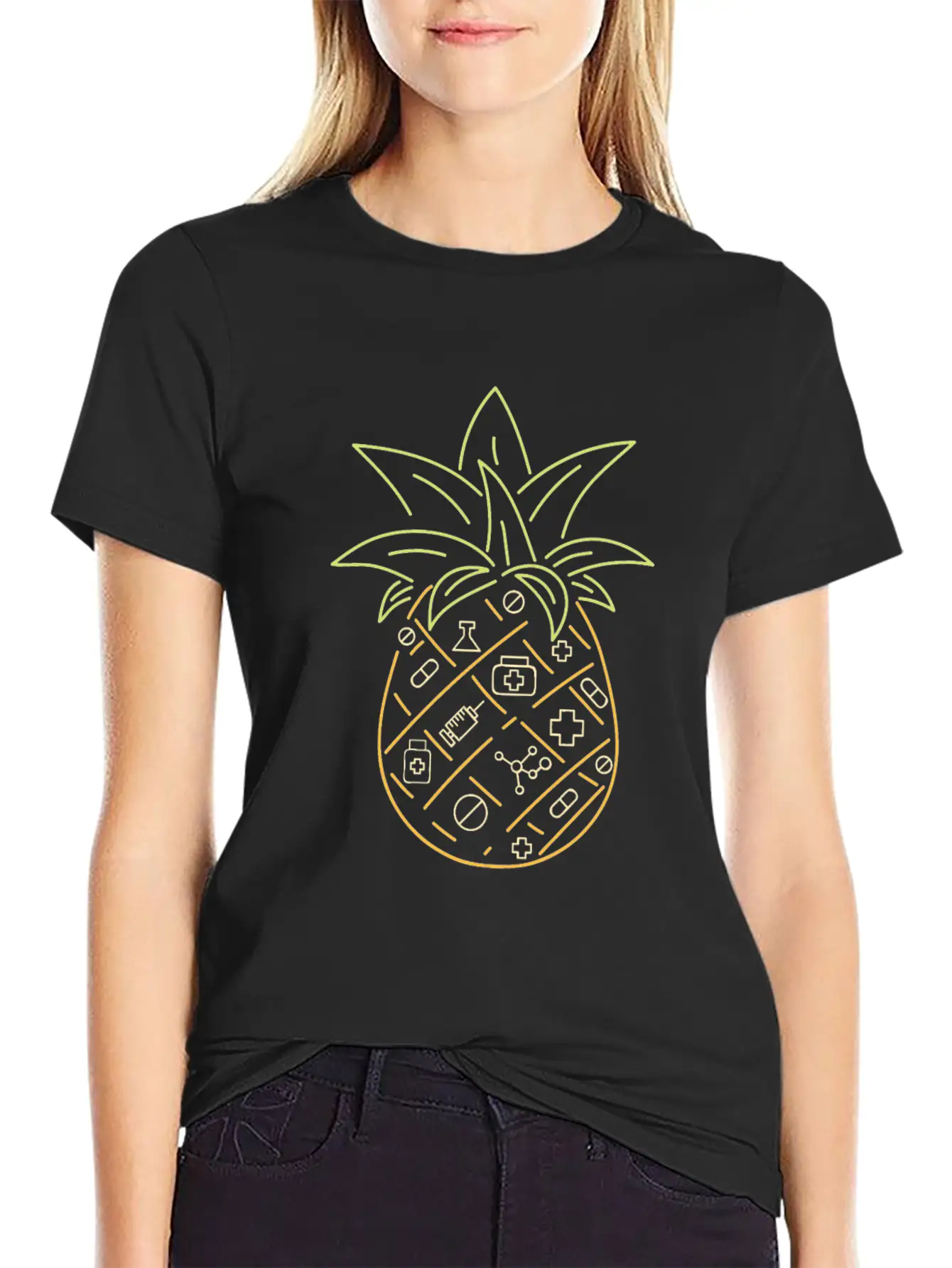 Raster 45881 Merch By Amazon Standard 01Aloha Pine Stylish Everyday T-Shirt – Unisex Basic Cotton Tee