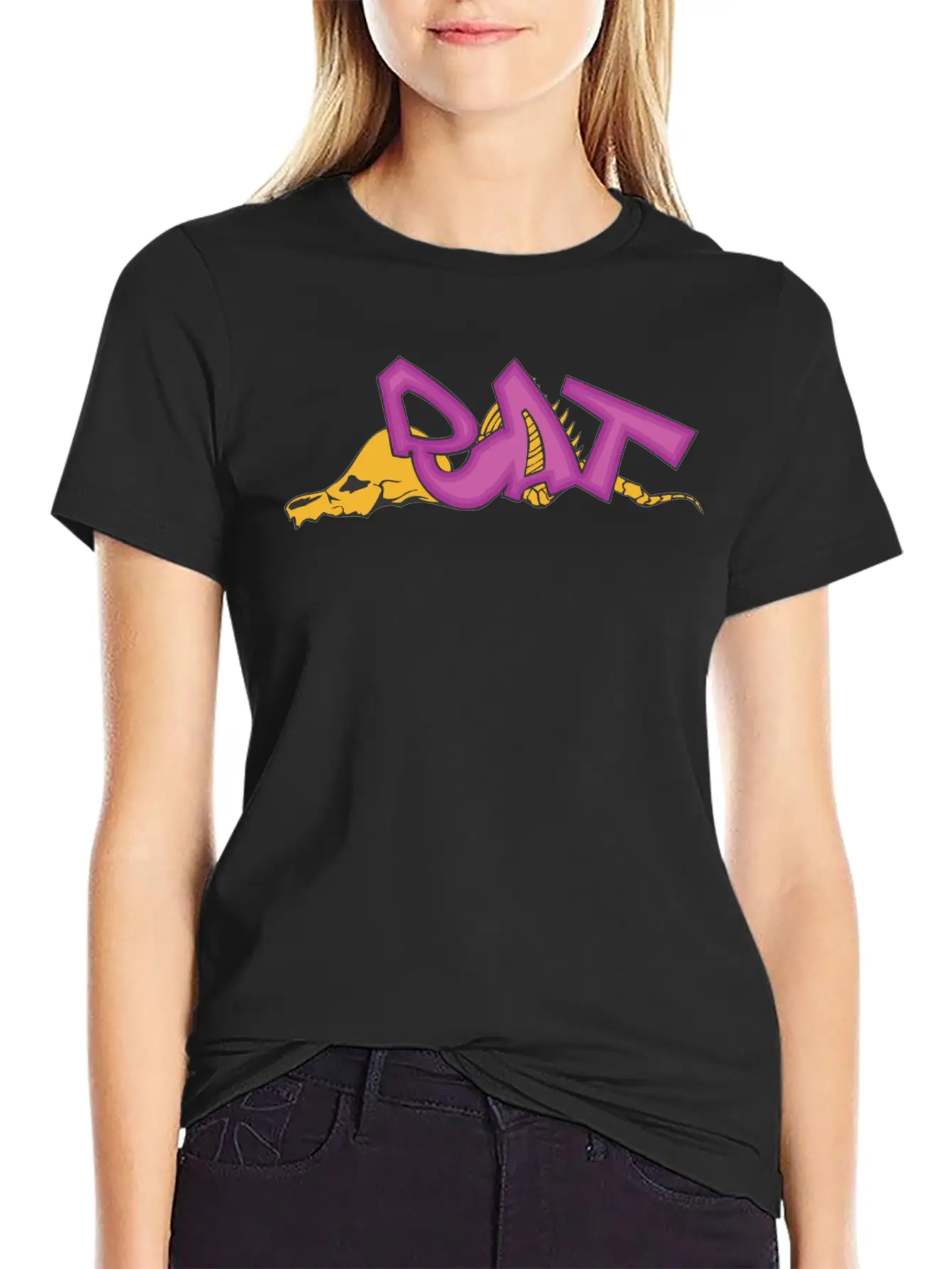 Rat_graffiti Basic Graphic T-Shirt – Daily Comfort In Soft Cotton