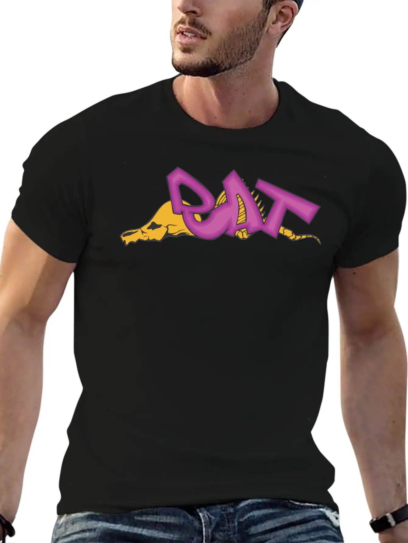 Rat_graffiti Basic Graphic T-Shirt – Daily Comfort In Soft Cotton