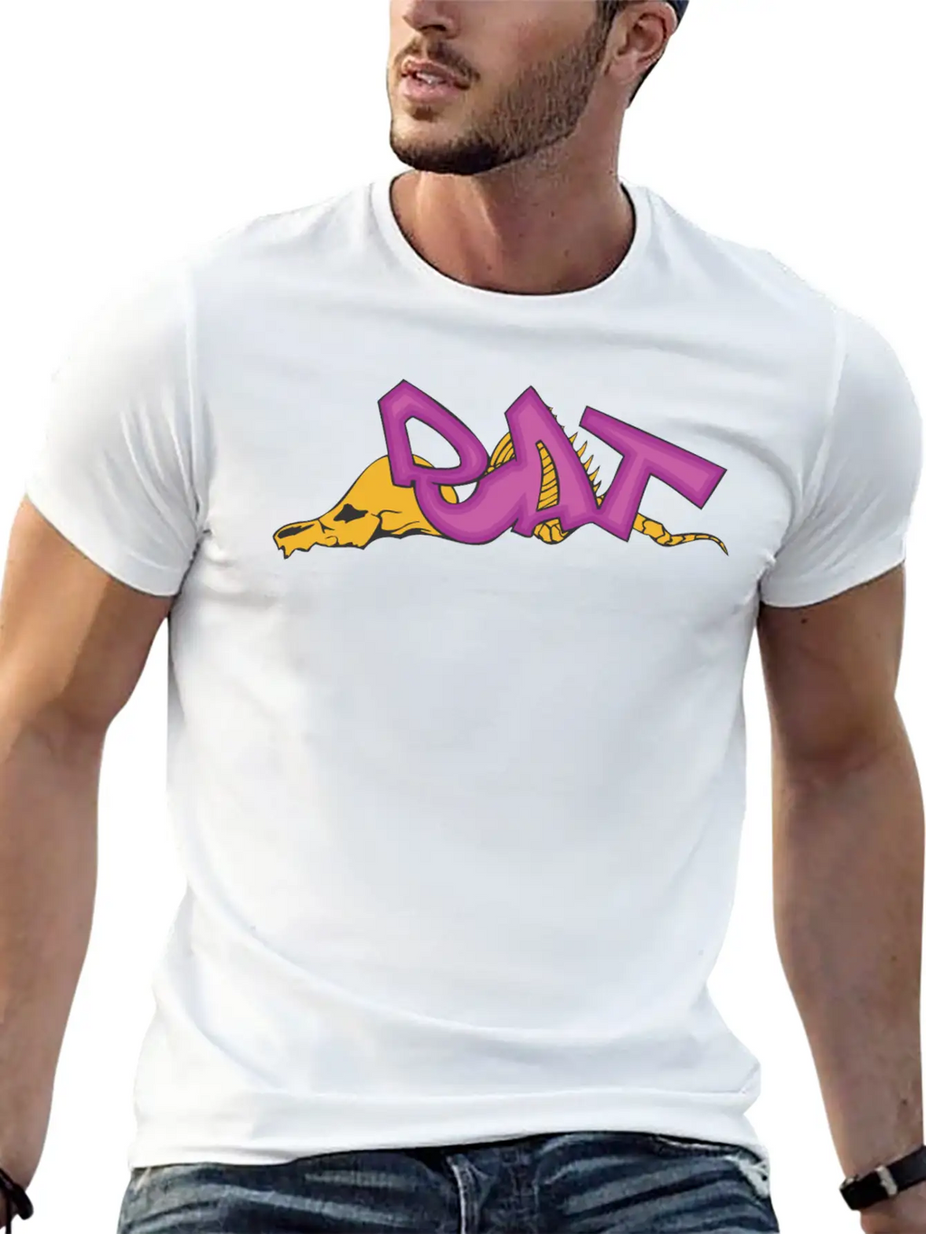 Rat_graffiti Basic Graphic T-Shirt – Daily Comfort In Soft Cotton