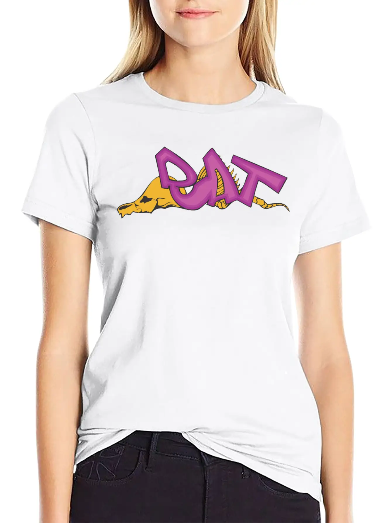 Rat_graffiti Basic Graphic T-Shirt – Daily Comfort In Soft Cotton