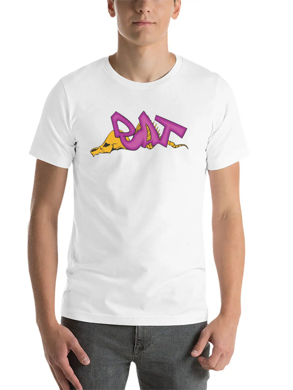 Rat_graffiti Basic Graphic T-Shirt – Daily Comfort In Soft Cotton