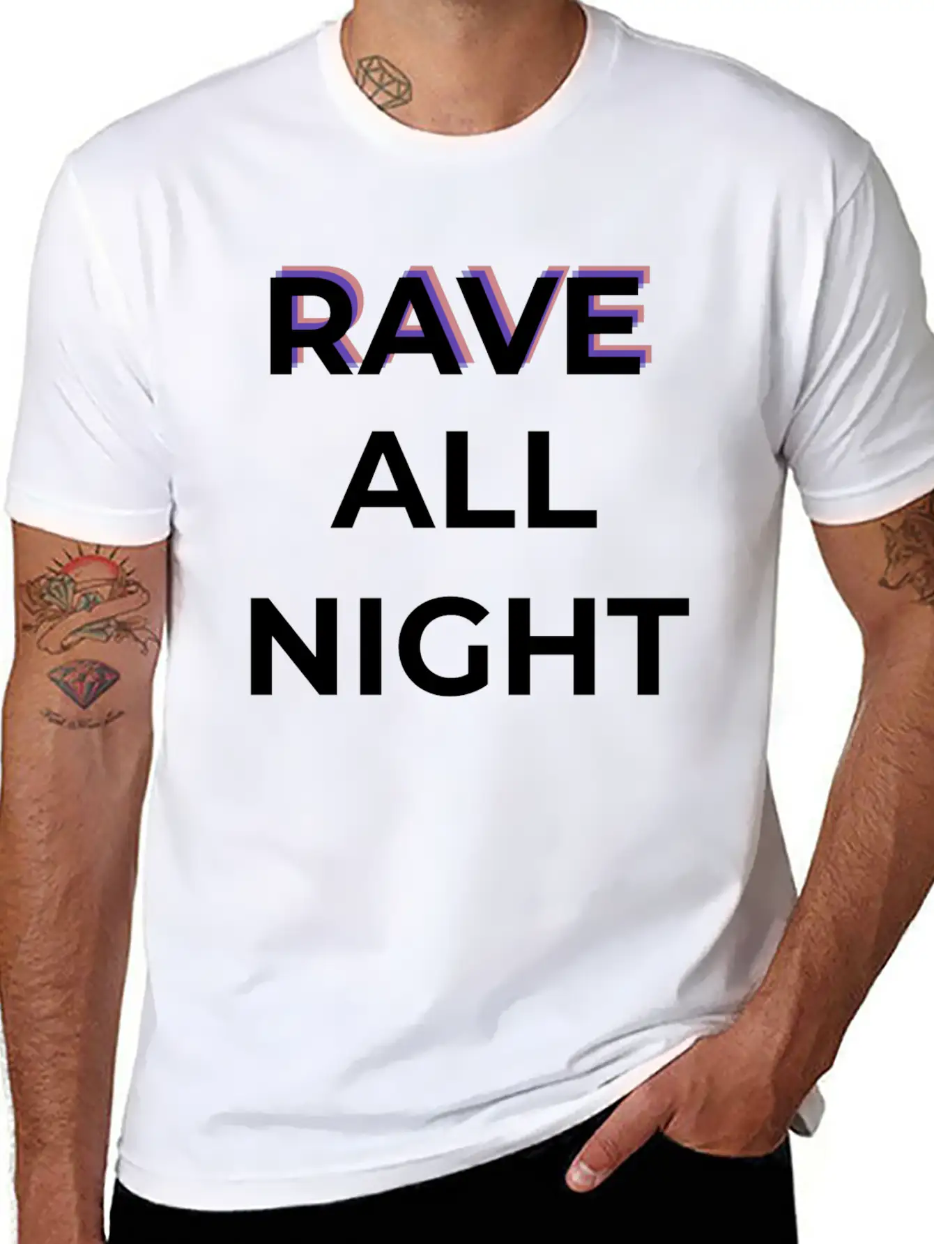 Rave All Night Classic Cotton Tee – Unisex Comfort For Any Season
