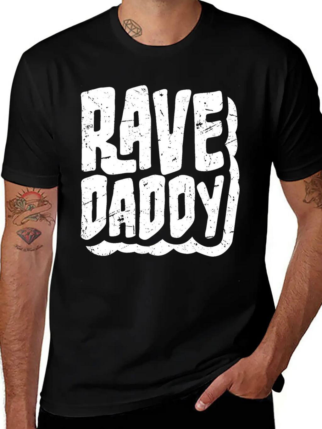 Rave Daddy EDM Techno Music Raver Party Festival Timeless Short Sleeve Tee – Comfy And Minimalist Design
