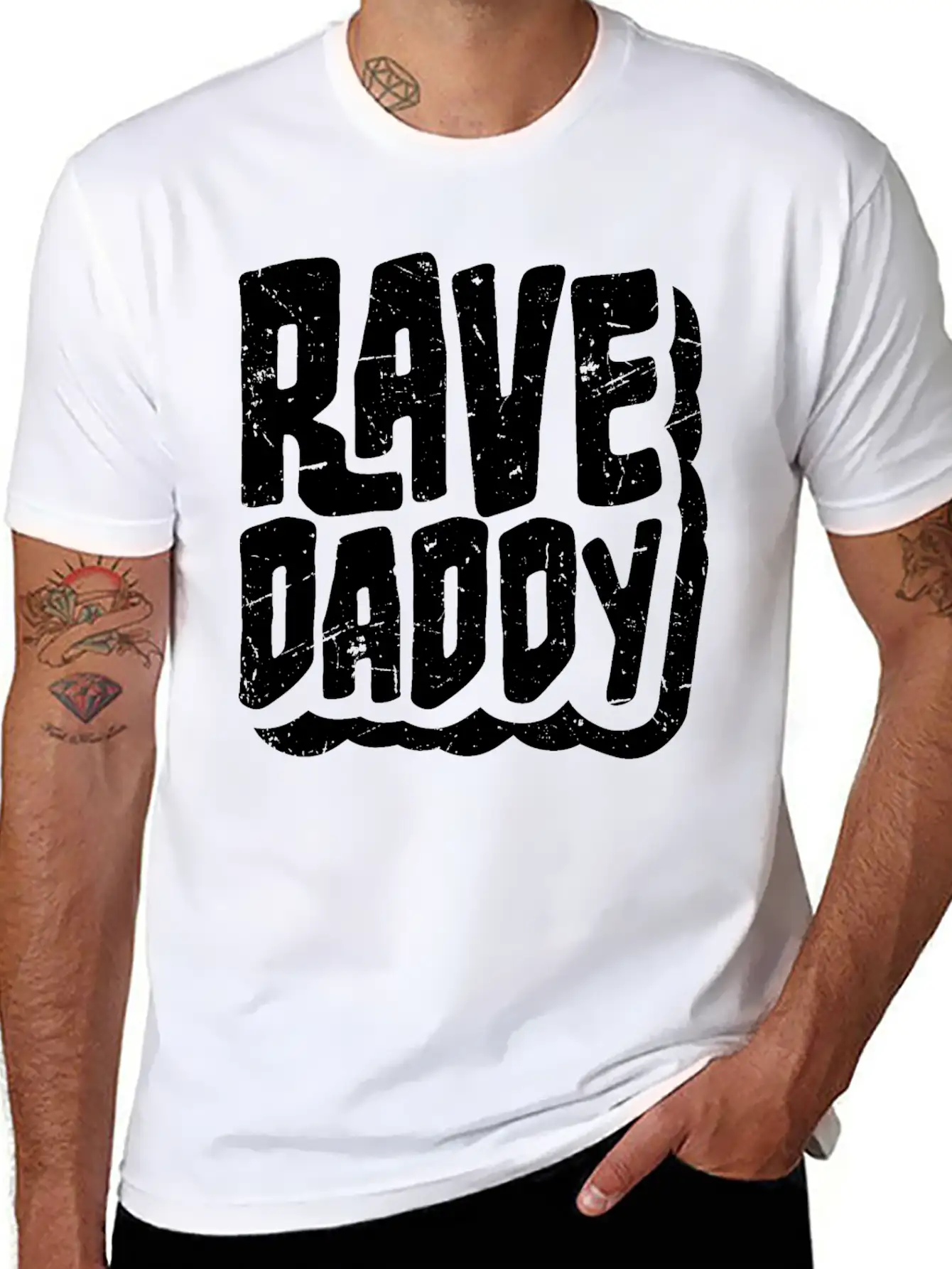Rave Daddy EDM Techno Music Raver Party Festival Timeless Short Sleeve Tee – Comfy And Minimalist Design