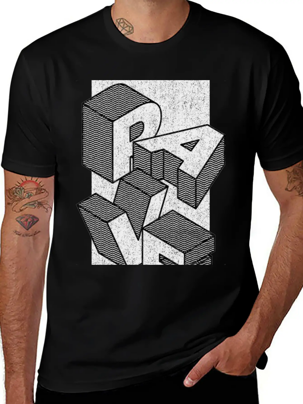 RAVE - Techno Will Never Die Breathable Soft Cotton T-Shirt – Timeless Casual Look