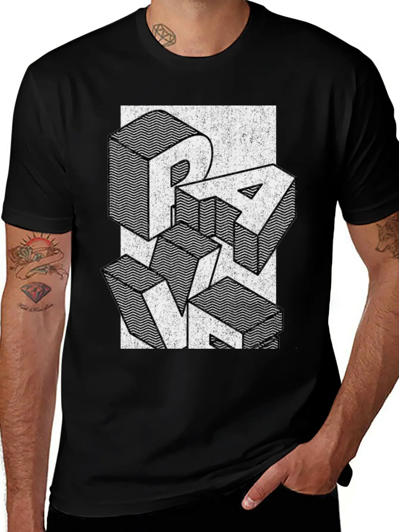RAVE - Techno Will Never Die Breathable Soft Cotton T-Shirt – Timeless Casual Look