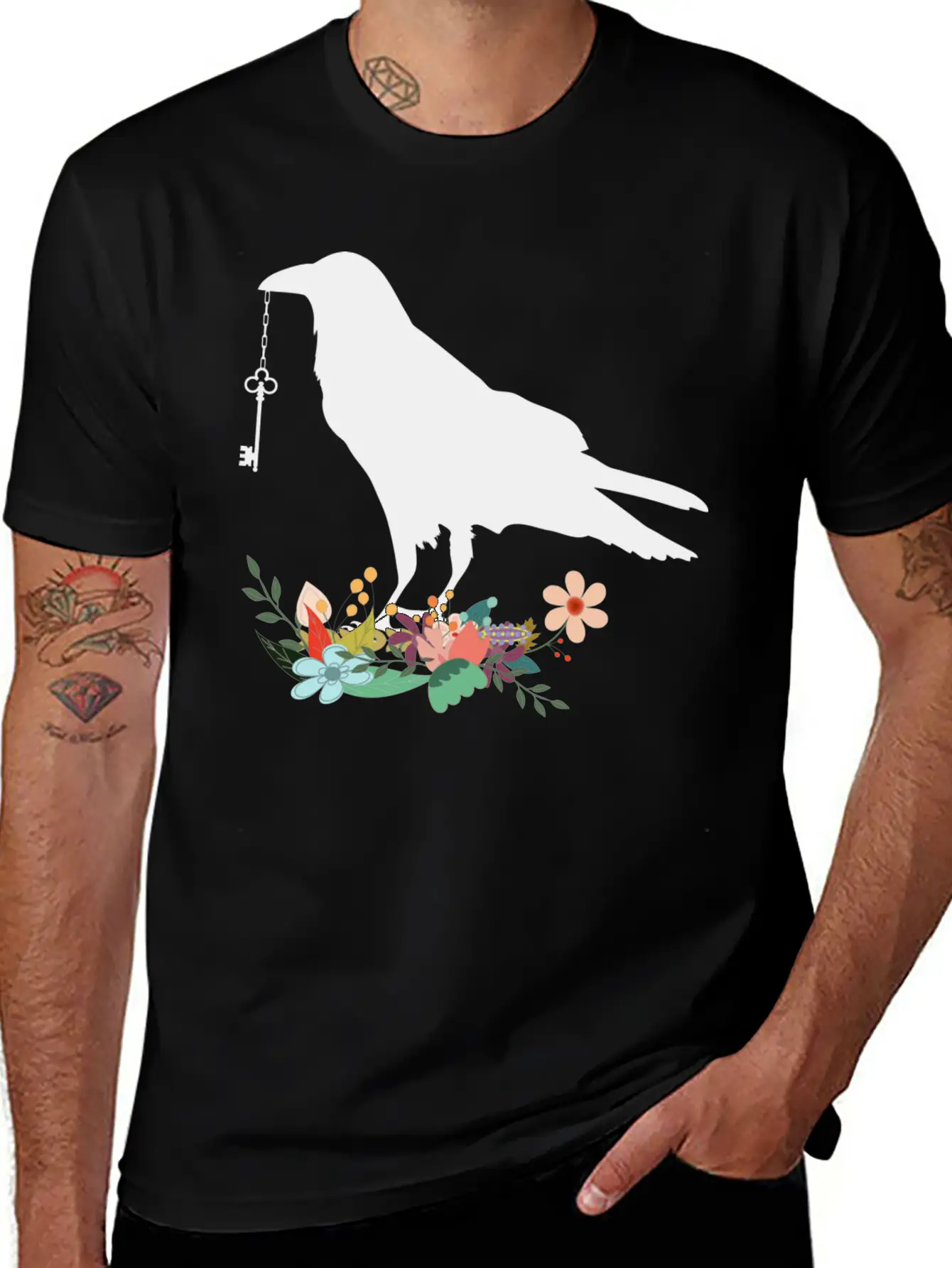 Raven Lock Breathable Graphic T-Shirt – Perfect For Casual Days