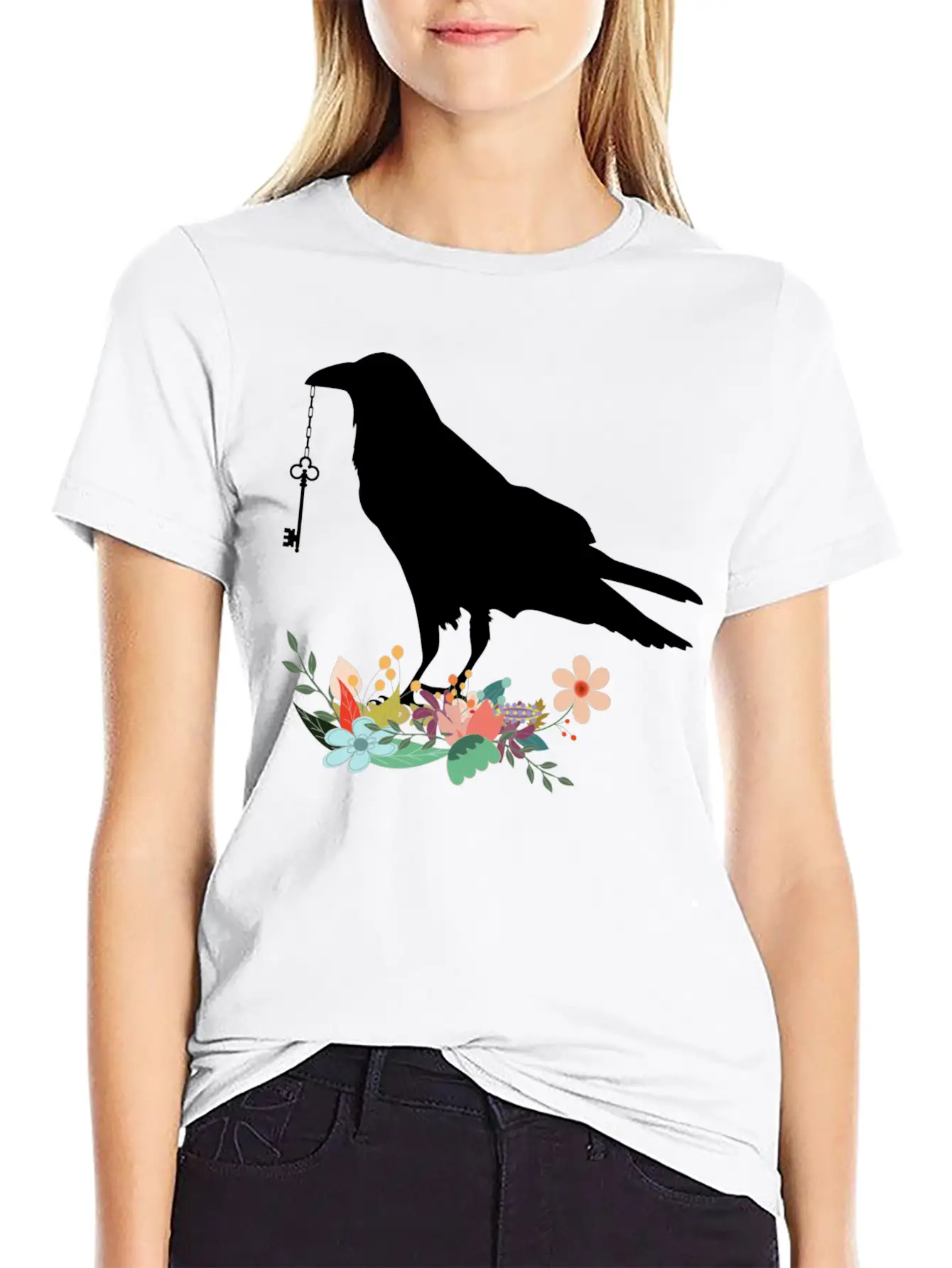 Raven Lock Breathable Graphic T-Shirt – Perfect For Casual Days