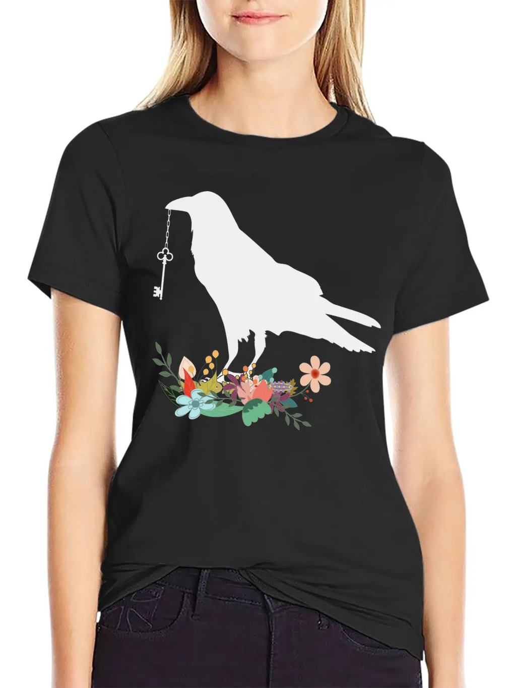 Raven Lock Breathable Graphic T-Shirt – Perfect For Casual Days