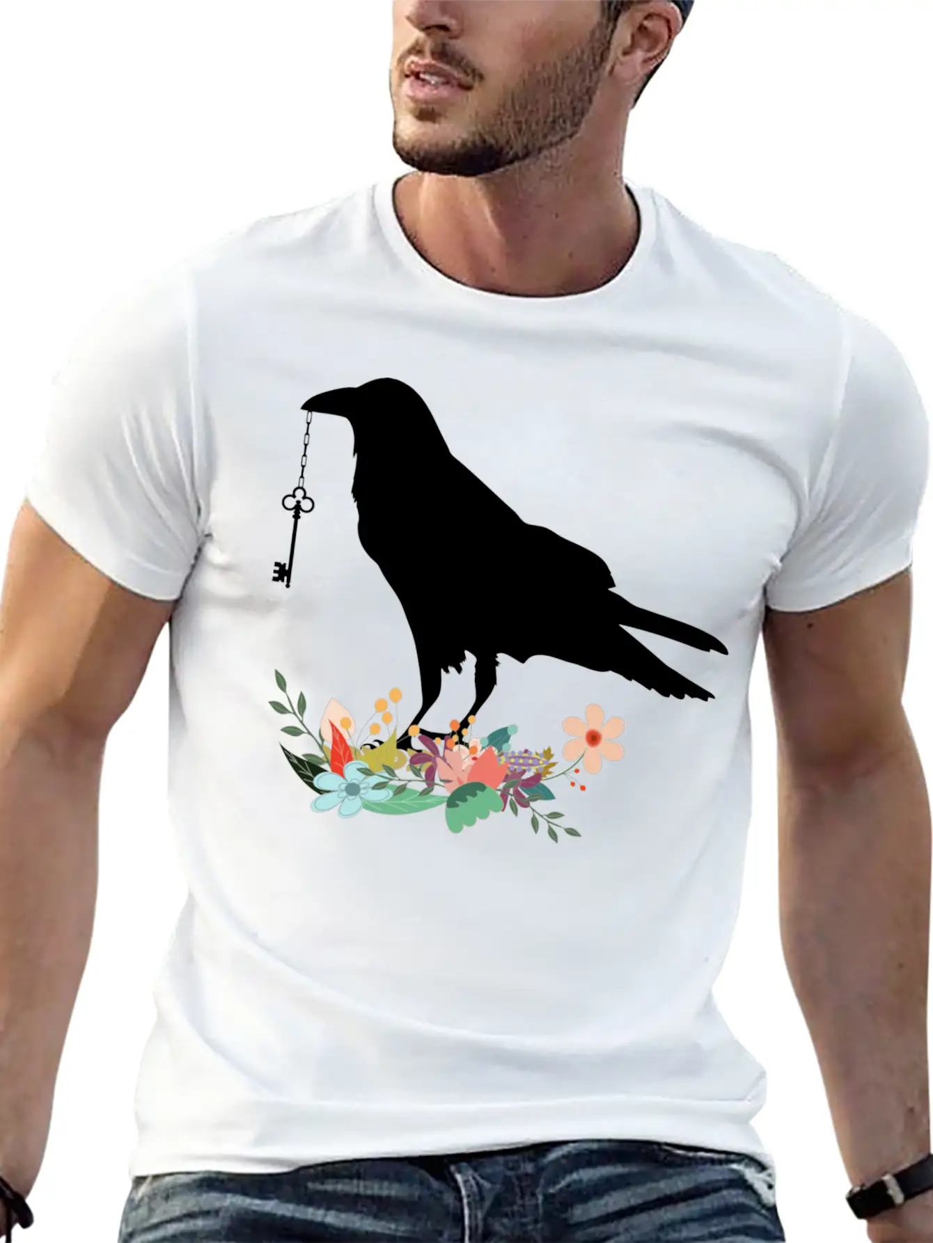 Raven Lock Breathable Graphic T-Shirt – Perfect For Casual Days