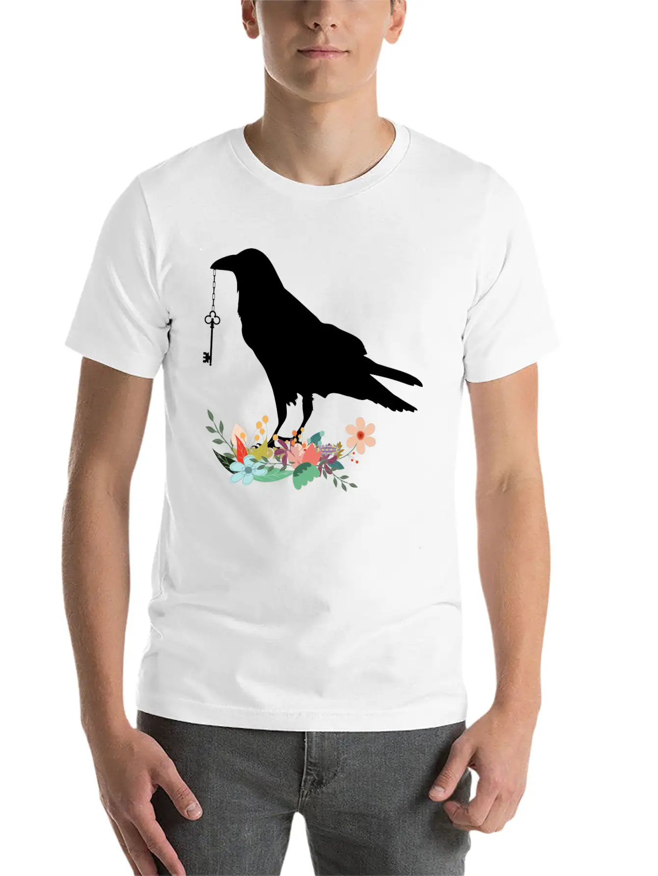 Raven Lock Breathable Graphic T-Shirt – Perfect For Casual Days