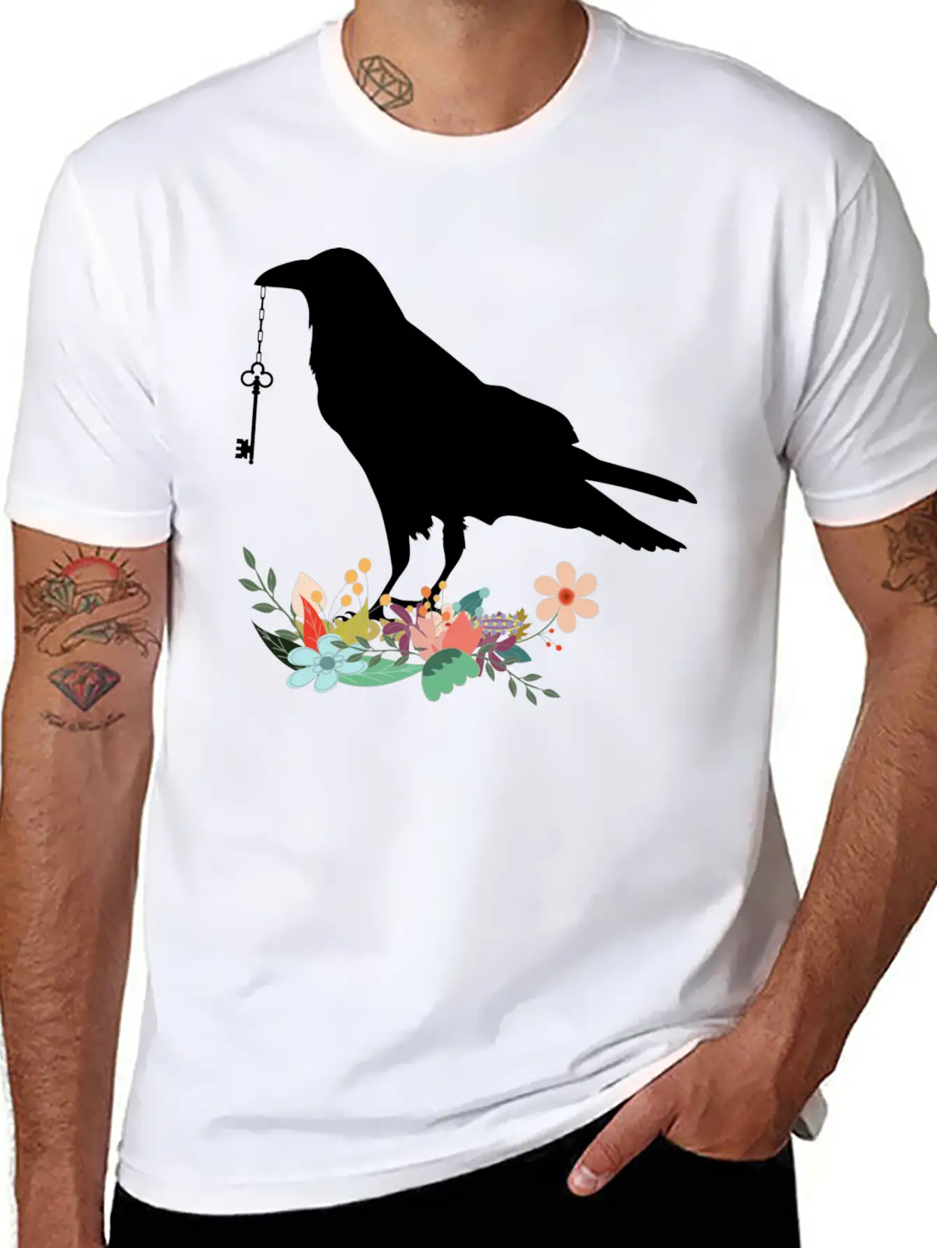 Raven Lock Breathable Graphic T-Shirt – Perfect For Casual Days