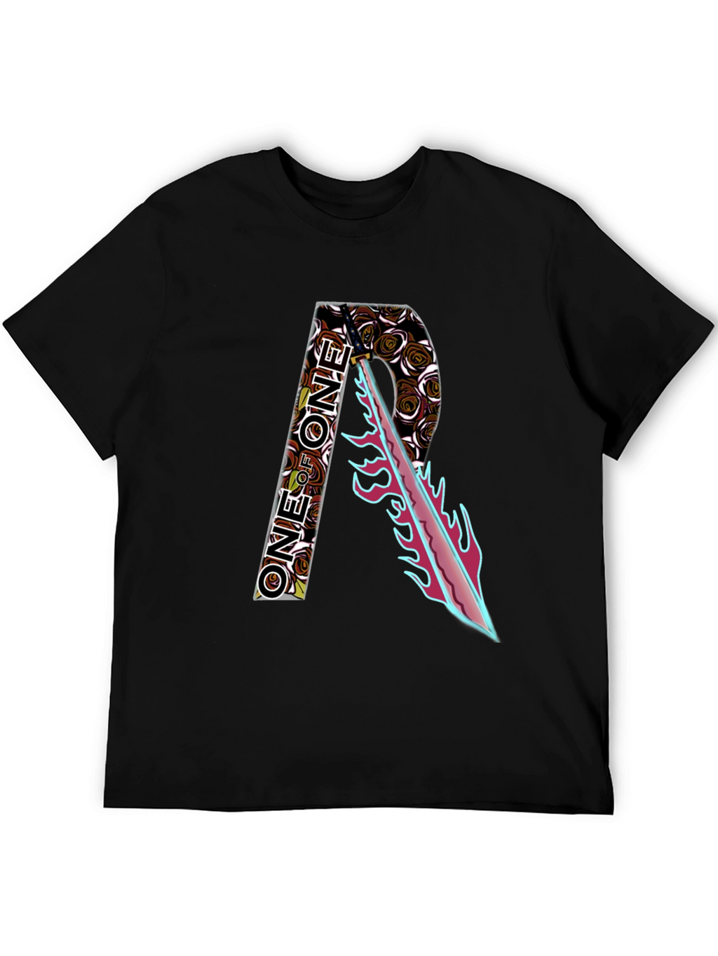 Edgy R ONE Graphic T-Shirt - Black