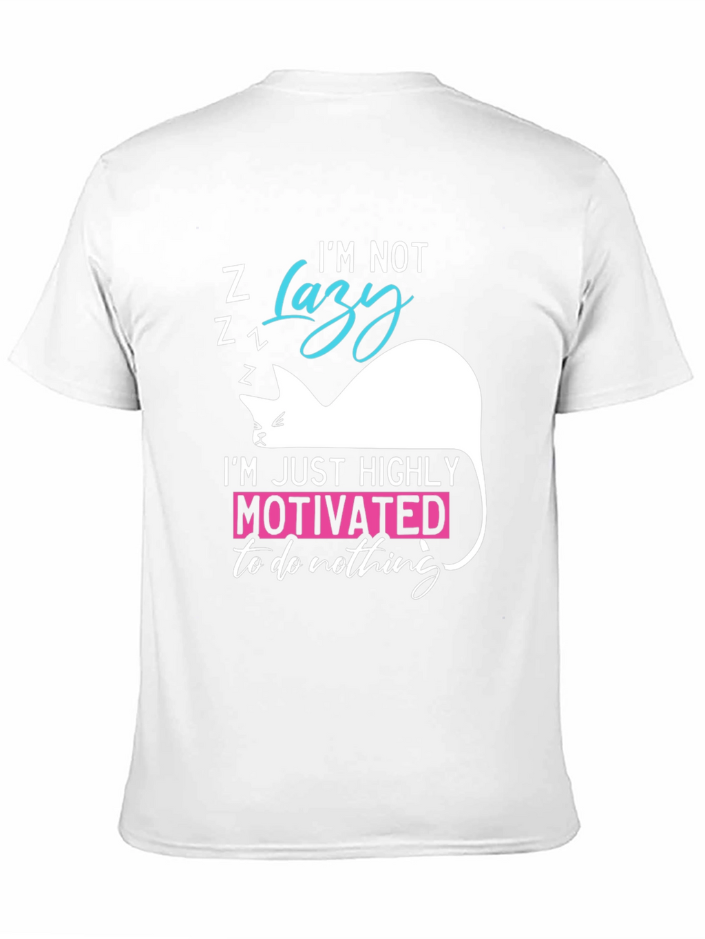 Funny Cat Lazy Motivation T-Shirt