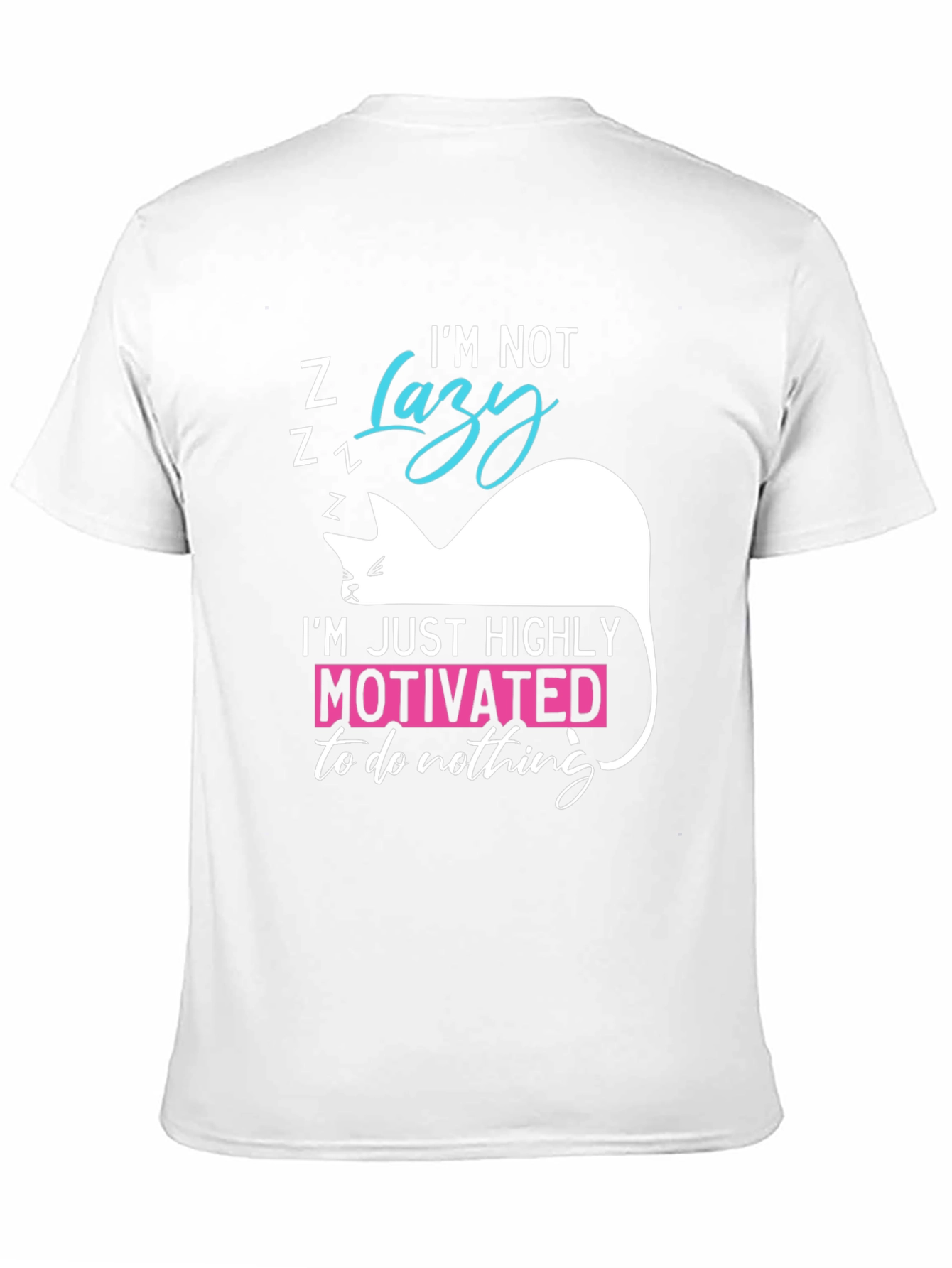 Funny Cat Lazy Motivation T-Shirt