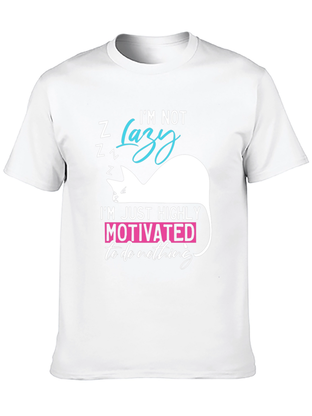 Funny Cat Lazy Motivation T-Shirt