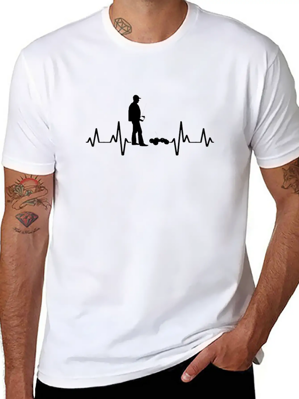 RC Car Accessories Slotcar Racing Racetrack Basic Graphic T-Shirt – Daily Comfort In Soft Cotton