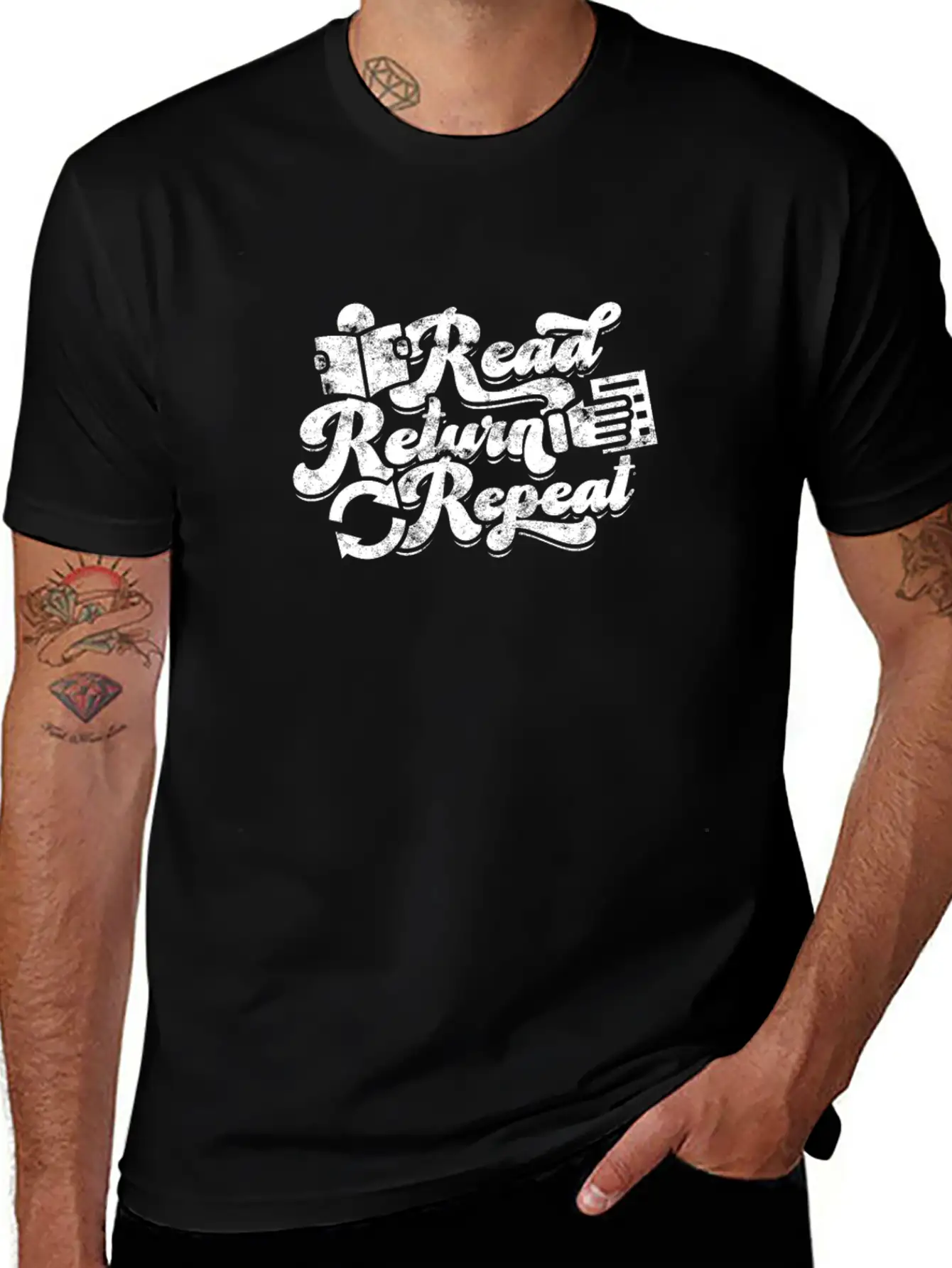 Read Return Repeat - Reading Lovers Breathable Graphic T-Shirt – Perfect For Casual Days
