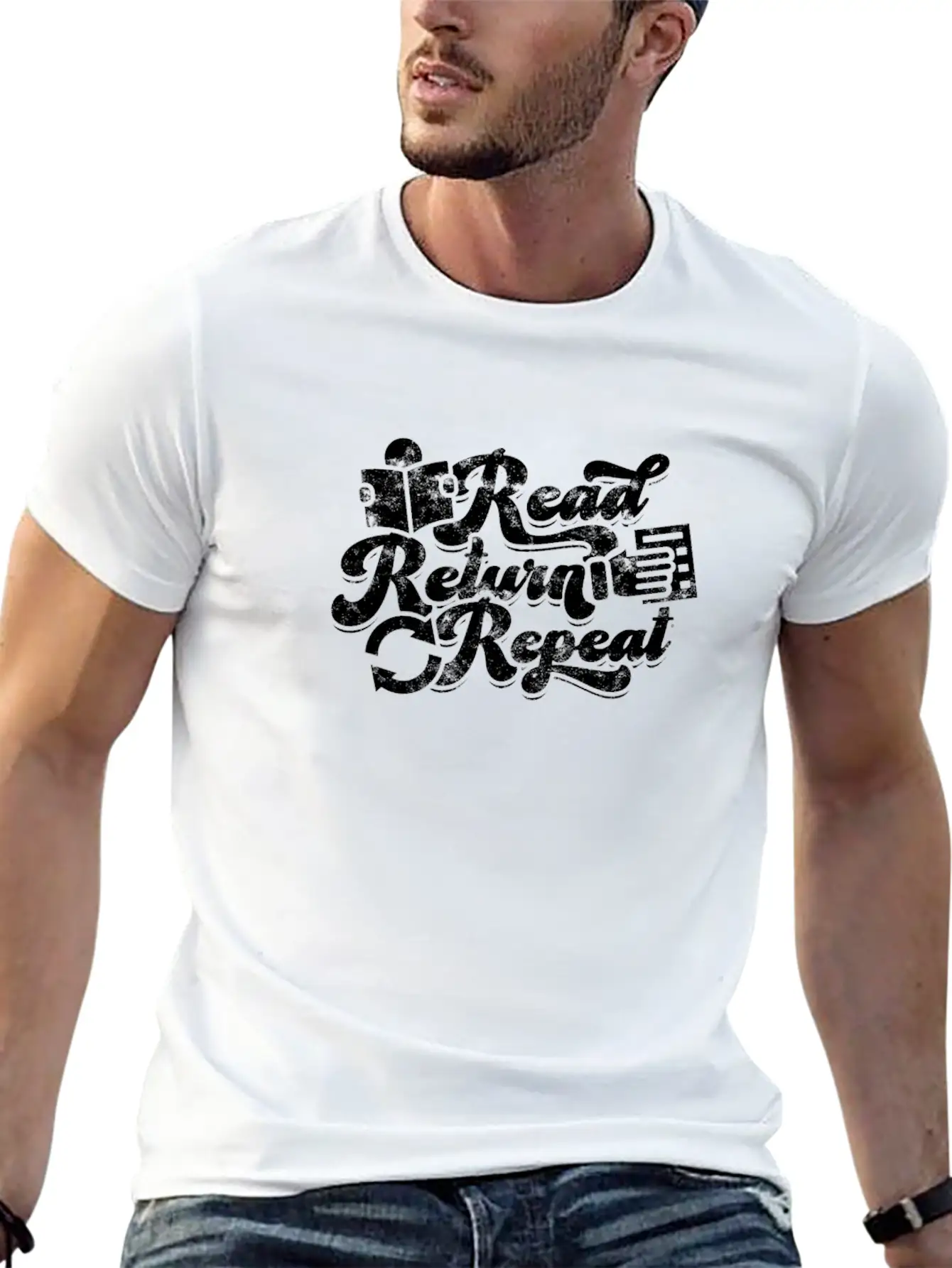 Read Return Repeat - Reading Lovers Breathable Graphic T-Shirt – Perfect For Casual Days