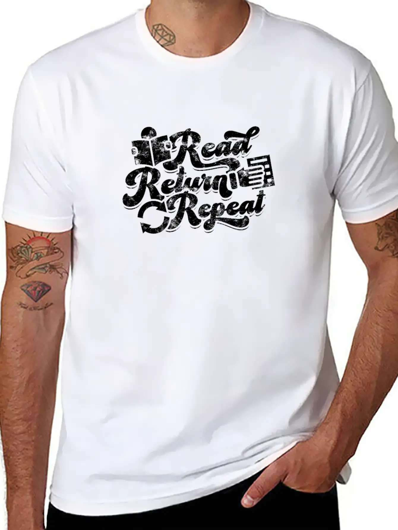 Read Return Repeat - Reading Lovers Breathable Graphic T-Shirt – Perfect For Casual Days