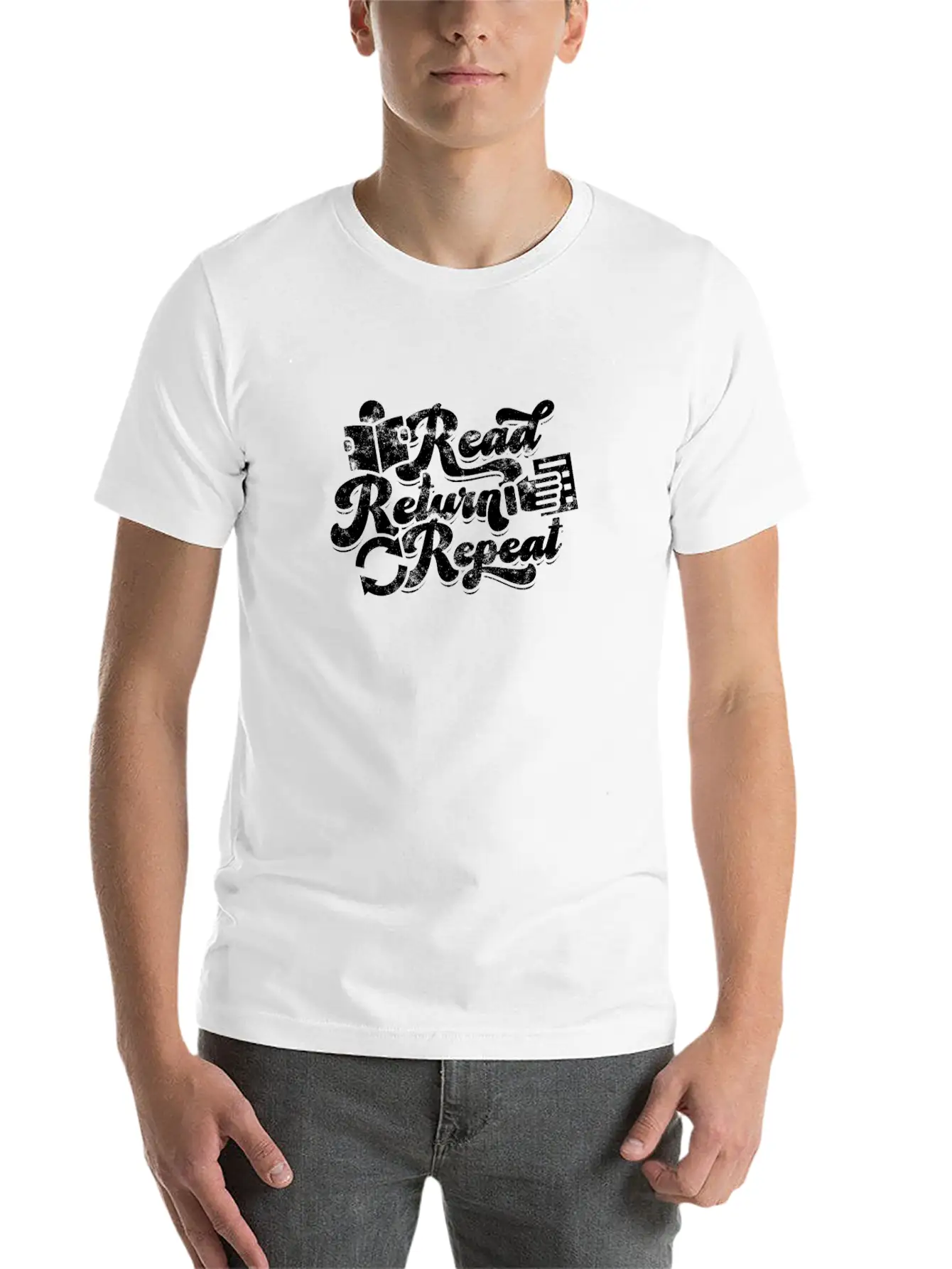 Read Return Repeat - Reading Lovers Breathable Graphic T-Shirt – Perfect For Casual Days