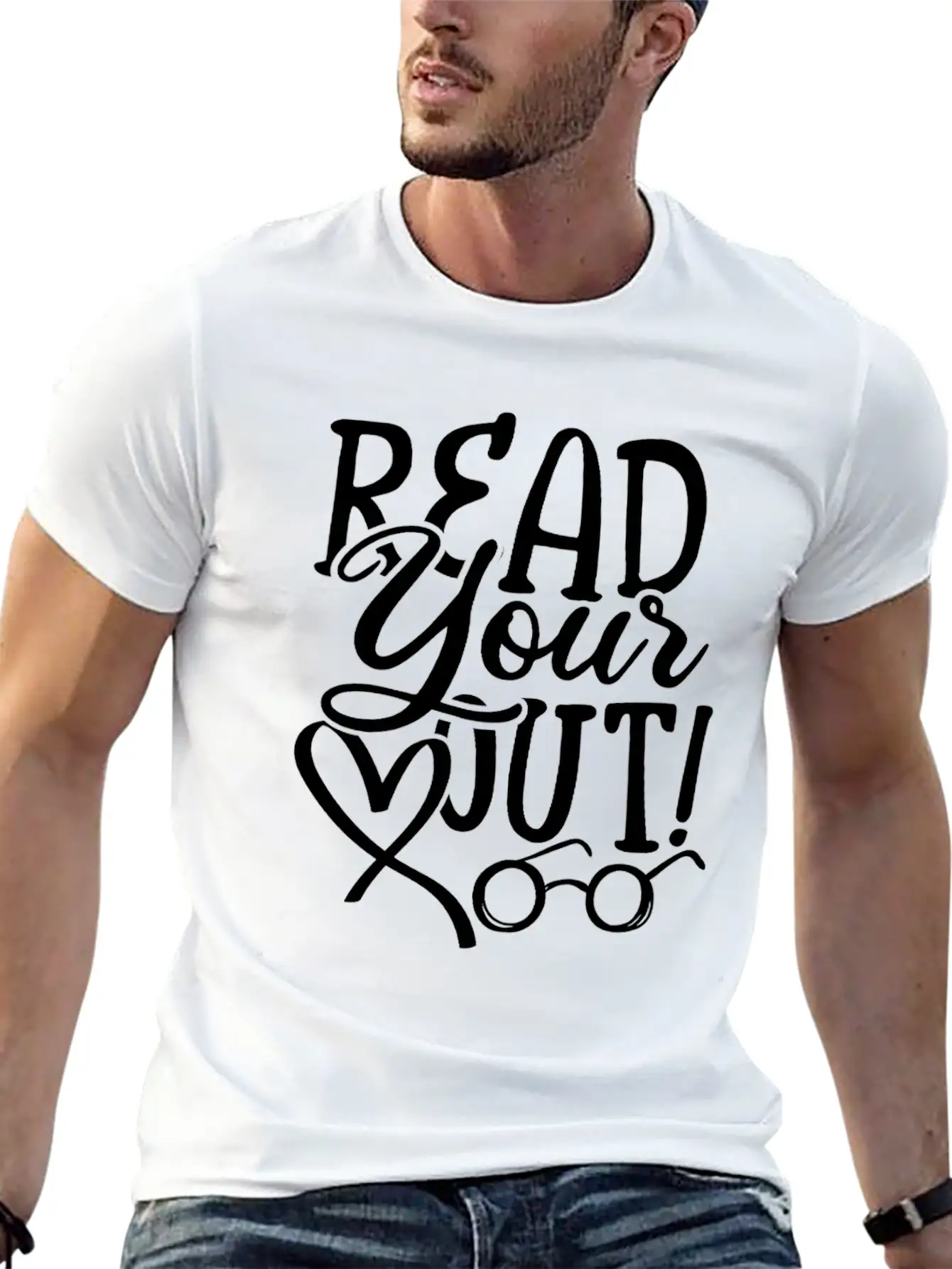 Read Your Heart Out Breathable Soft Cotton T-Shirt – Timeless Casual Look