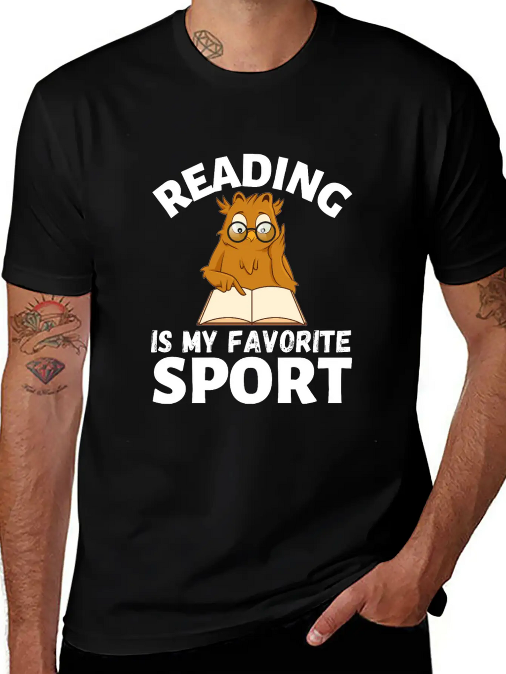 Reading Is My Favorite Sport. Owl Is Reading Timeless Short Sleeve Tee – Comfy And Minimalist Design