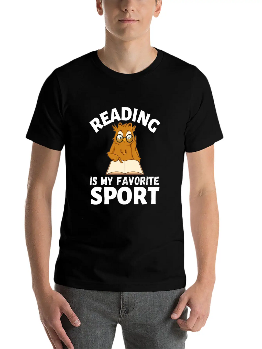 Reading Is My Favorite Sport. Owl Is Reading Timeless Short Sleeve Tee – Comfy And Minimalist Design