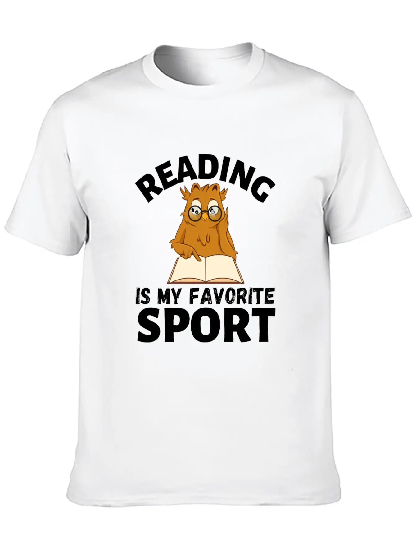 Reading Is My Favorite Sport. Owl Is Reading Timeless Short Sleeve Tee – Comfy And Minimalist Design